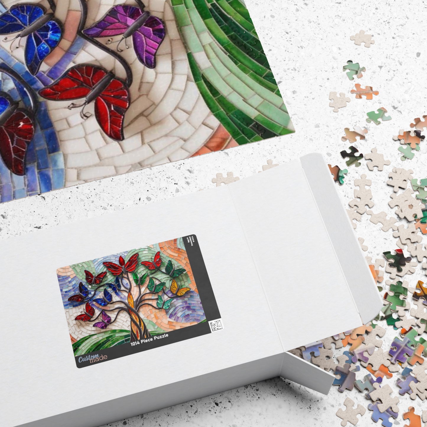Mosaic Butterfly Tree of Life Jigsaw Puzzle Puzzle The Puzzle Chest