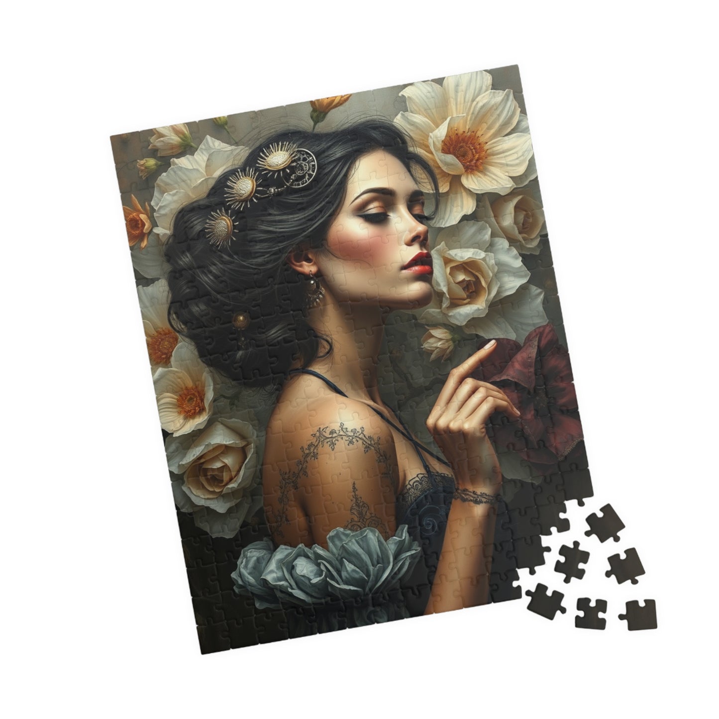 Artistic Female Steampunk Portrait Puzzle, Unique Jigsaw for Relaxation, Gift for Art Lovers and Puzzle Enthusiasts, Home Decor, Family Fun Puzzle The Puzzle Chest