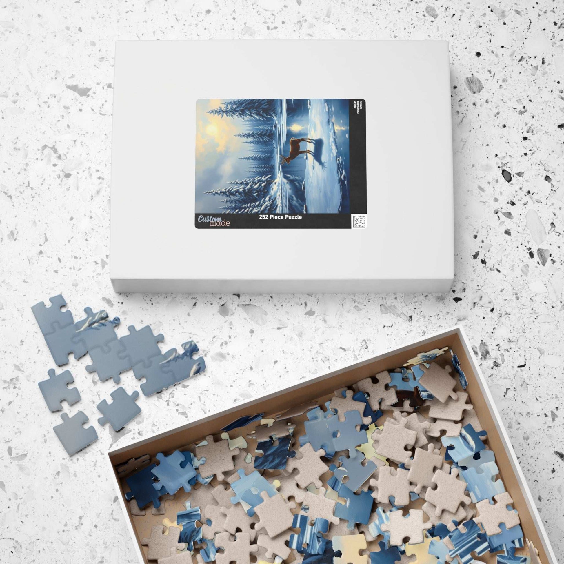 Serene Winter Landscape Puzzle | 110, 252, 520, 1014-piece Jigsaw | Cozy Home Activity, Gift for Nature Lovers, Christmas Decor, Family Time Puzzle The Puzzle Chest