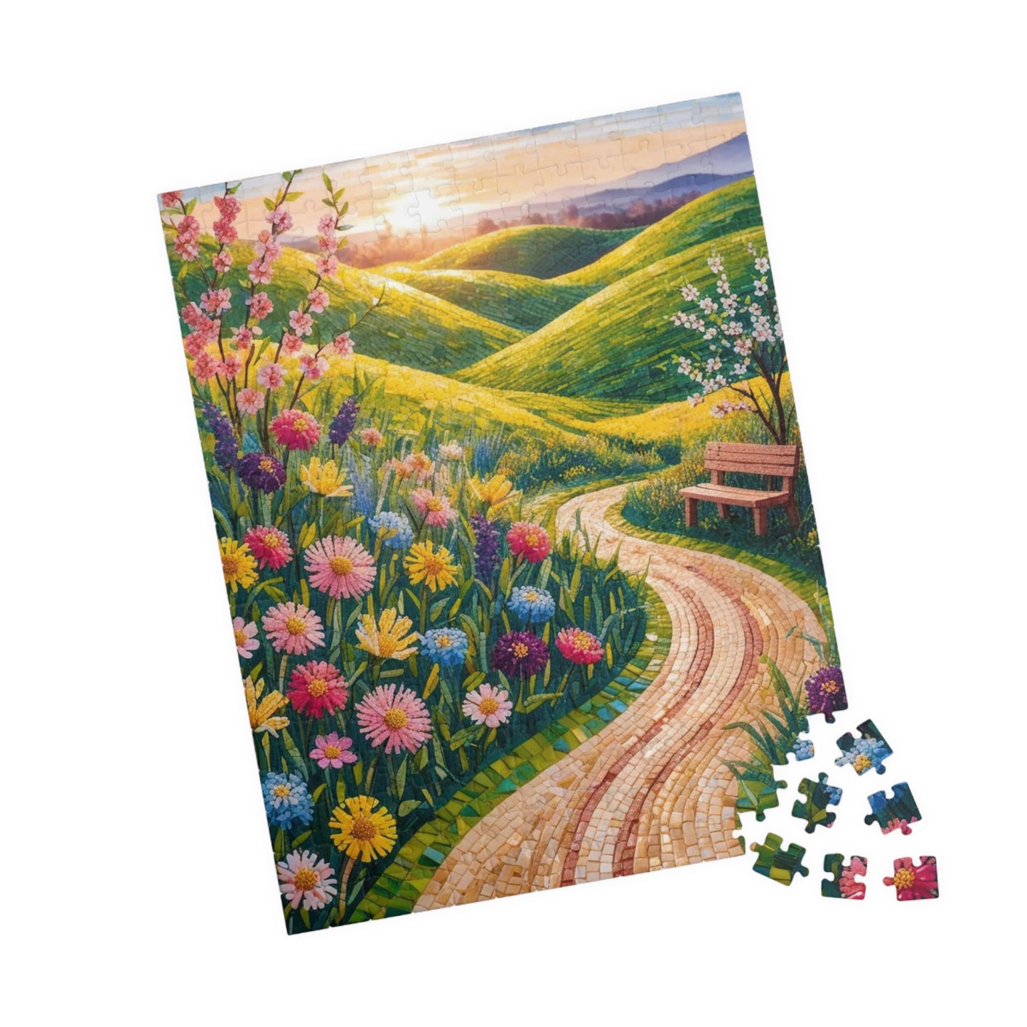 Scenic Garden Mosaic Puzzle, Nature Inspired Landscape Jigsaw Game, Perfect Gift for Family Fun Puzzle The Puzzle Chest