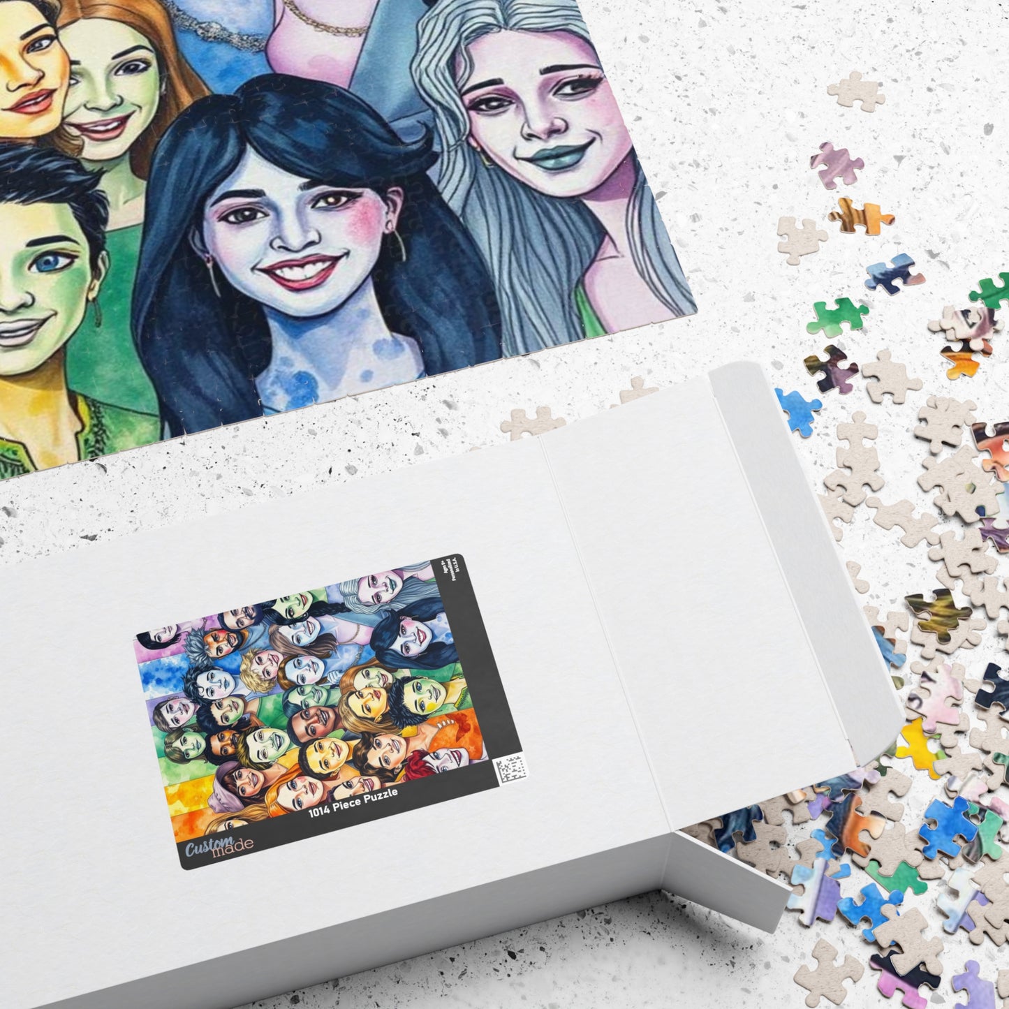 United in Joy Jigsaw Puzzle - Pride Rainbow Flag Faces, Queer Art Inclusive Game for Family Fun, Holiday Birthday Gift Idea, Team Building Puzzle The Puzzle Chest