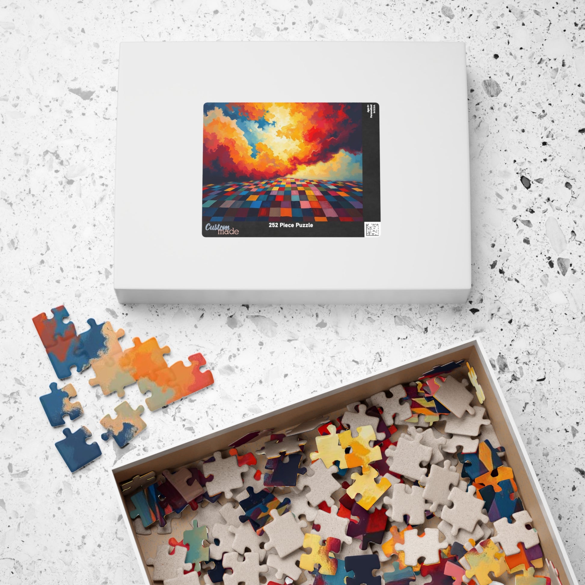 Vibrant Landscape Puzzle - Colorful Abstract Jigsaw Game for Adults, Art Puzzle Puzzle The Puzzle Chest