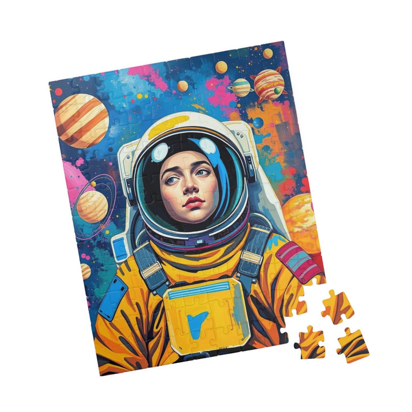 Colorful Astronaut Puzzle, Pop Art Space Themed Jigsaw Game, Best Gift for Space Lover, Mindfulness Activity, Fun Family Home Entertainment Puzzle The Puzzle Chest