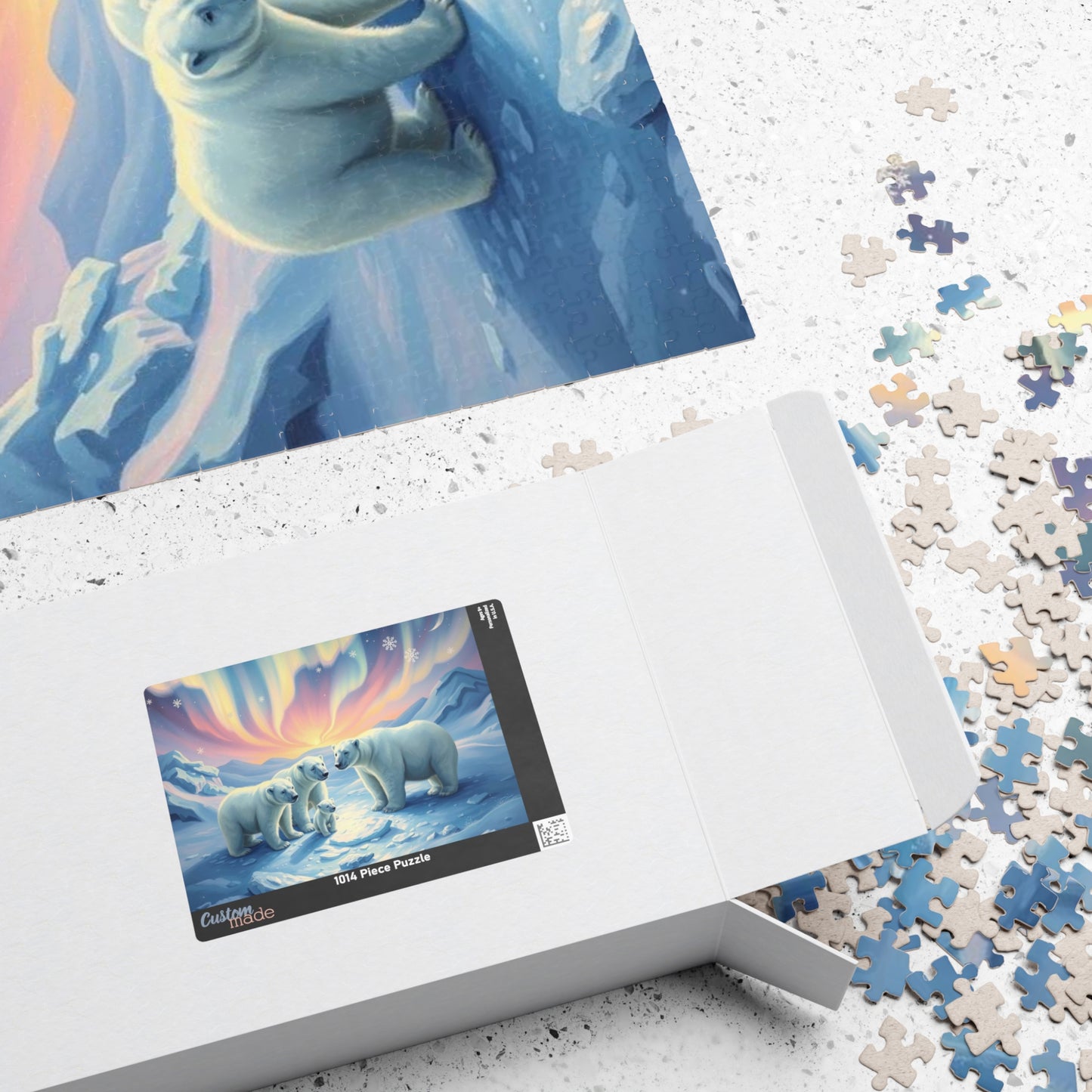 Polar Auror Jigsaw Puzzle - Polar Bear Winter, Cozy Family Game Night, 110-1014 Pieces, Holiday Birthday Gift for Friends, Arctic Art
