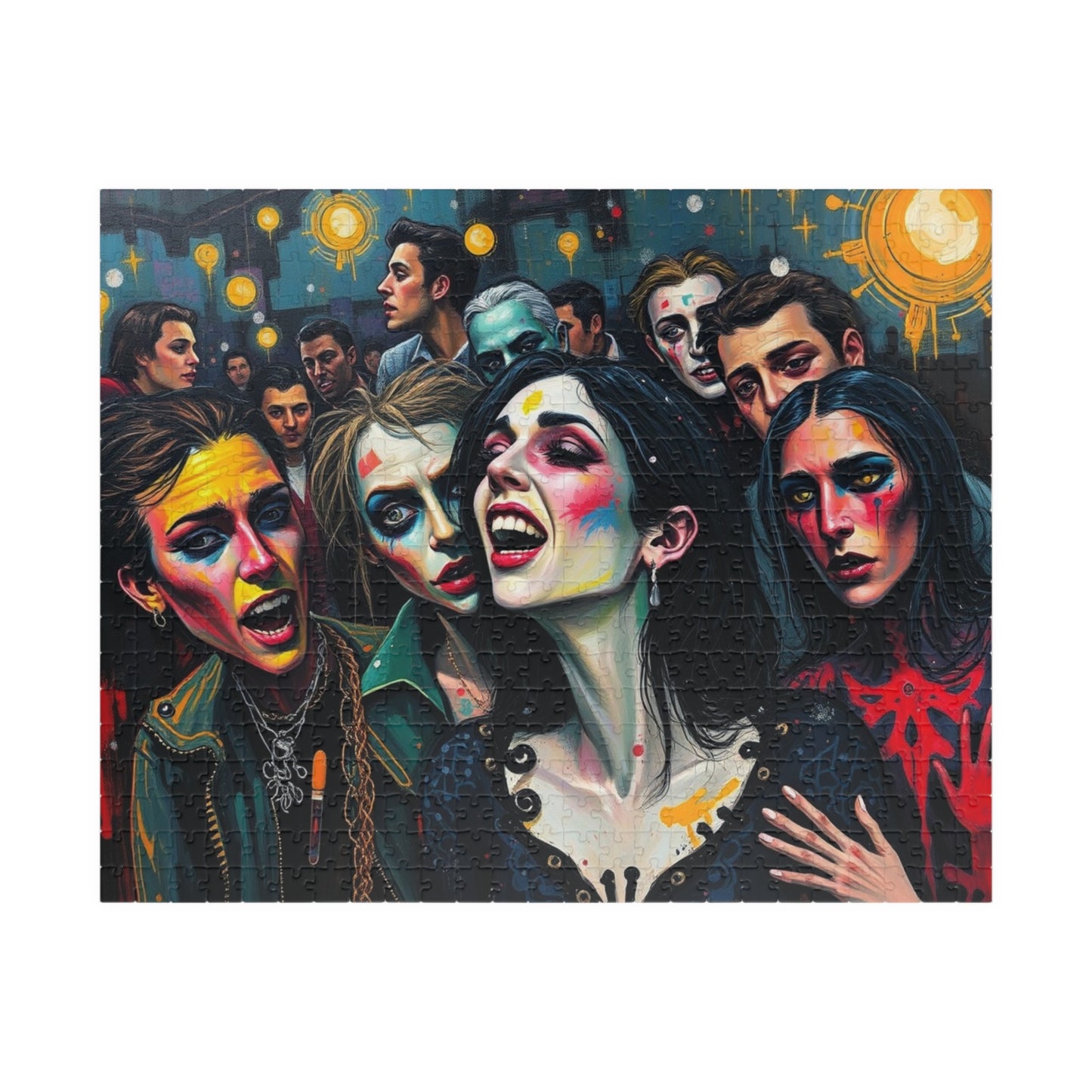 Gothic Party Jigsaw Puzzle, Artistic Puzzle for Adult Entertainment, Ideal for Game Night Solo Fun, Creative Outlet, Gift for Dark Art Lover 520 pcs (Horizontal) Puzzle The Puzzle Chest