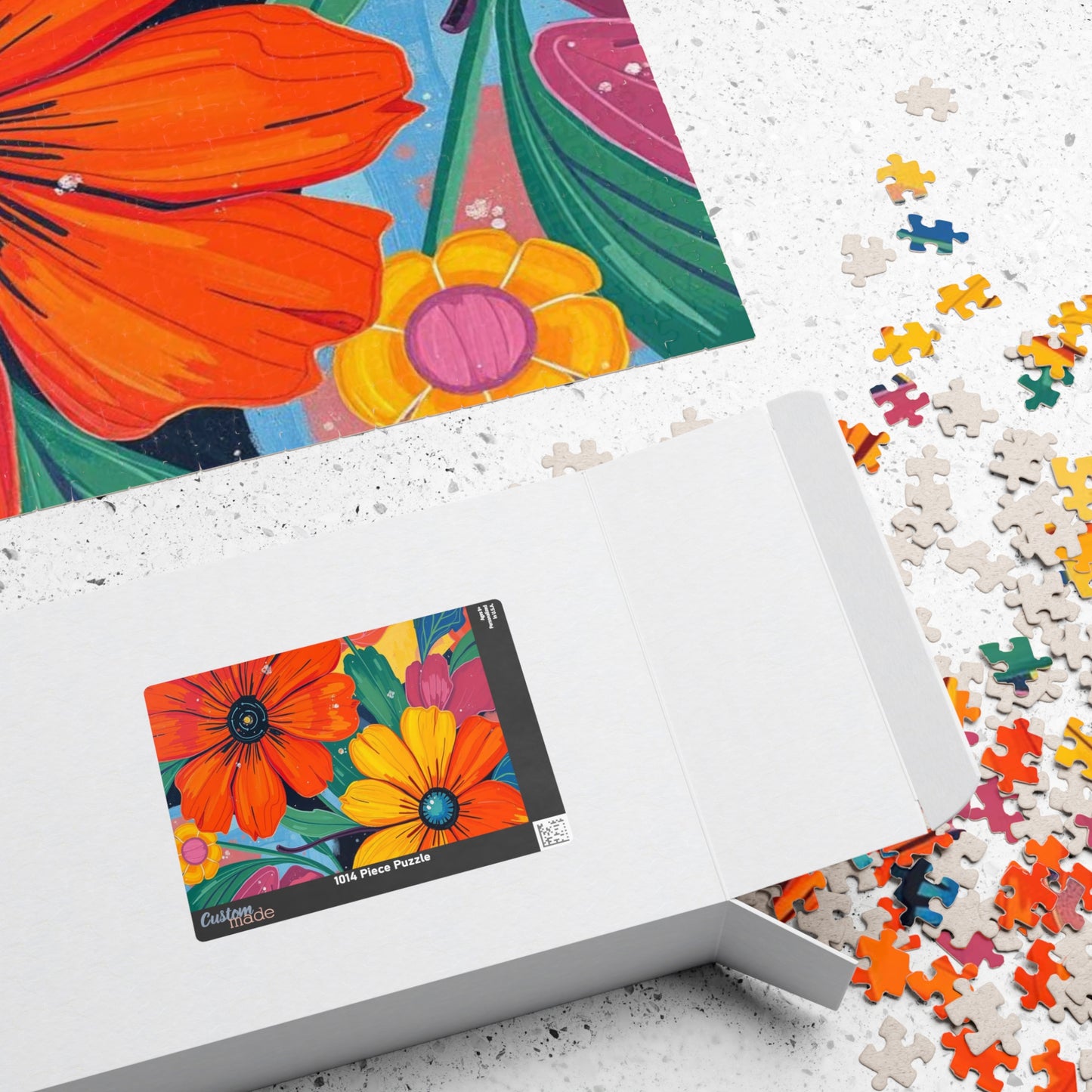Vibrant Floral Jigsaw Puzzle, Perfect Gift for Nature Lovers, Family Fun Game Nighht, Adult Indoor Entertainment, Brain Teaser Puzzle The Puzzle Chest