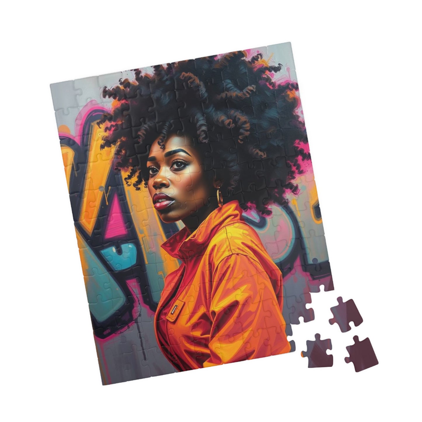 Colorful Afro Woman Puzzle Jigsaw Game - 110, 252, 520, 1014-piece | Perfect For Family Fun, Unique Gifts, Art Lovers, Puzzle Enthusiasts Puzzle The Puzzle Chest