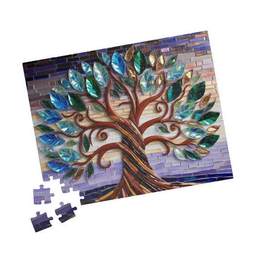 Tree of Life Mosaic Jigsaw Puzzle, Artistic Game for Puzzle Enthusiasts, Mindfulness Activity, Relaxation Gift, Stained Glass Art Home Decor Puzzle The Puzzle Chest