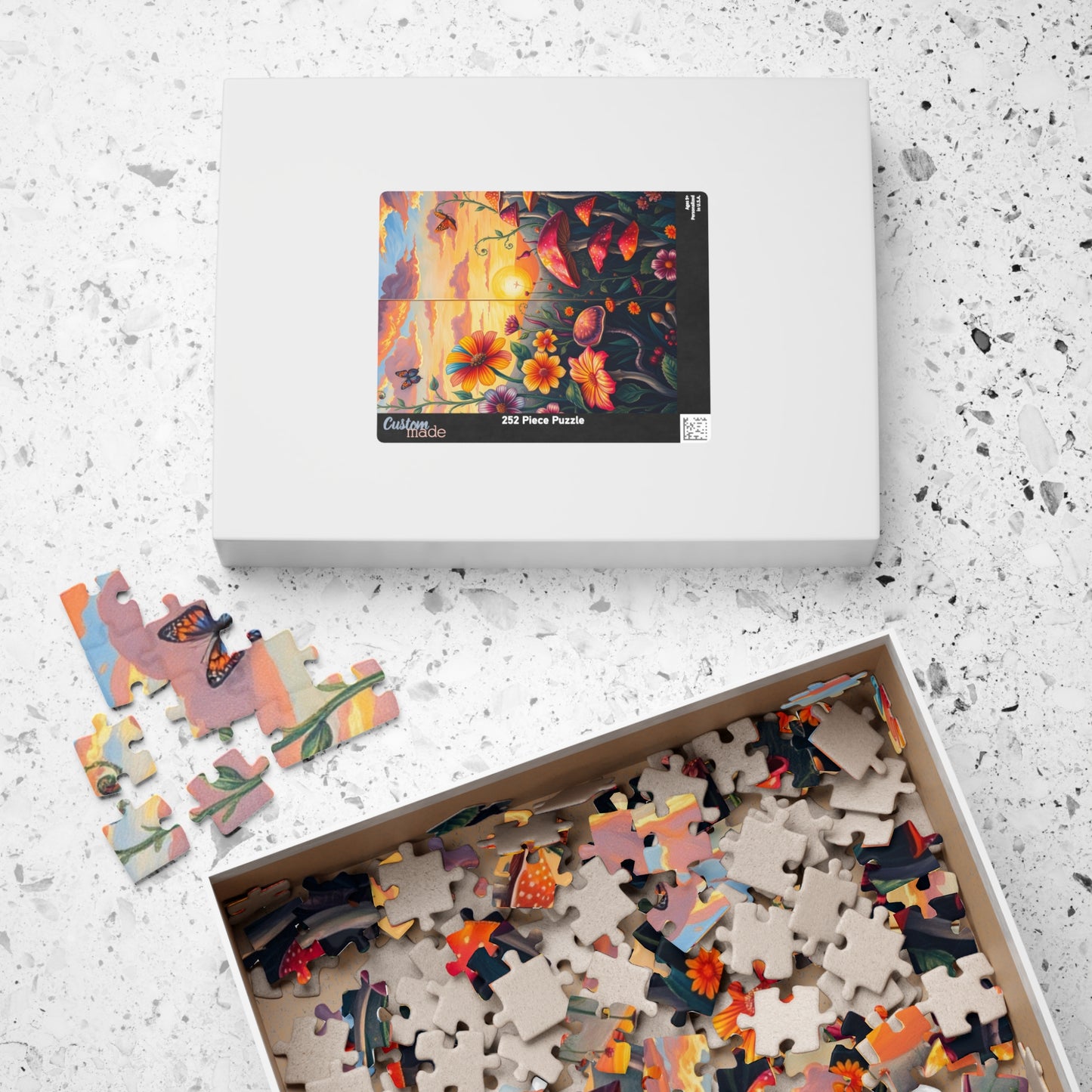 Whimsical Botanical Garden Puzzle, Magical Nature Game for Adults, Dreamy Sunset and Enchanted Floral Scene, Relaxing Gift for Fantasy Lover Puzzle The Puzzle Chest