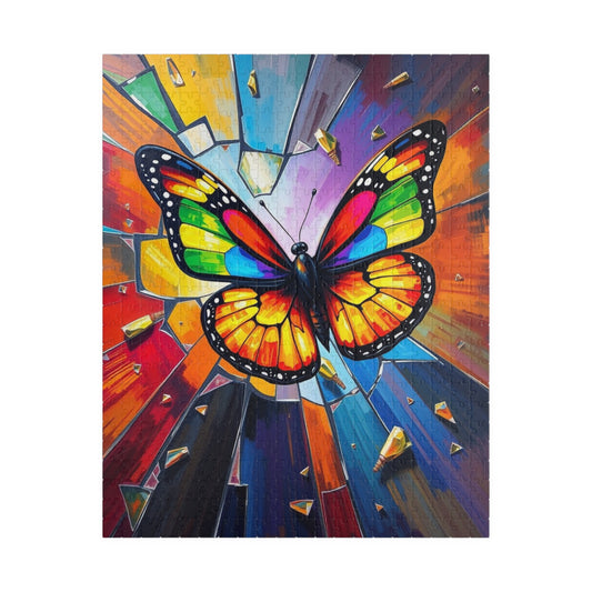 Colorful Butterfly Jigsaw Puzzle - 110, 252, 520, 1014-Piece, Stress Relief Game, Fun Family or Solo Activity, Home Entertainment Gift Idea 520 pcs (Vertical) Puzzle The Puzzle Chest