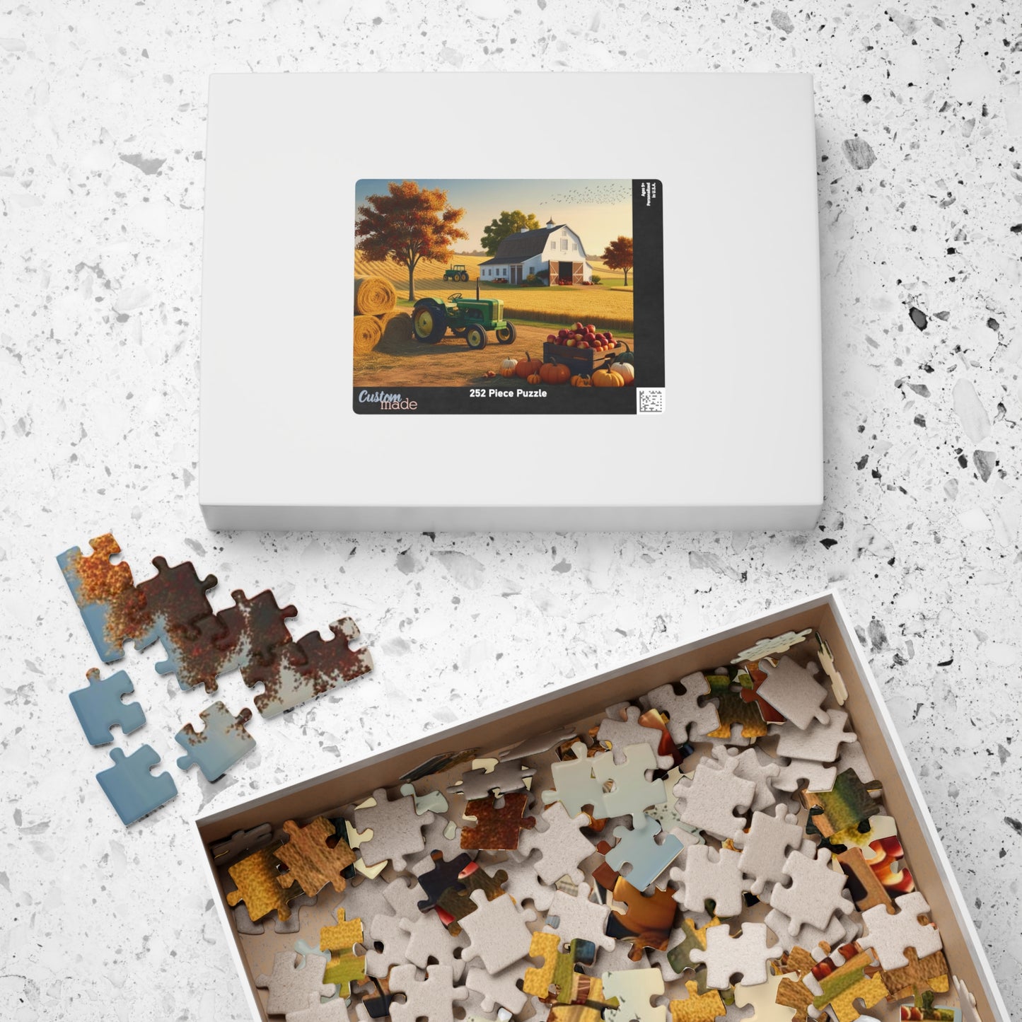 Fall Farm Scene Puzzle - 110-1014 Pieces Landscape Jigsaw Game, Gift for Autumn Lovers, Perfect for Family Game Night, Agricultural Art Puzzle The Puzzle Chest
