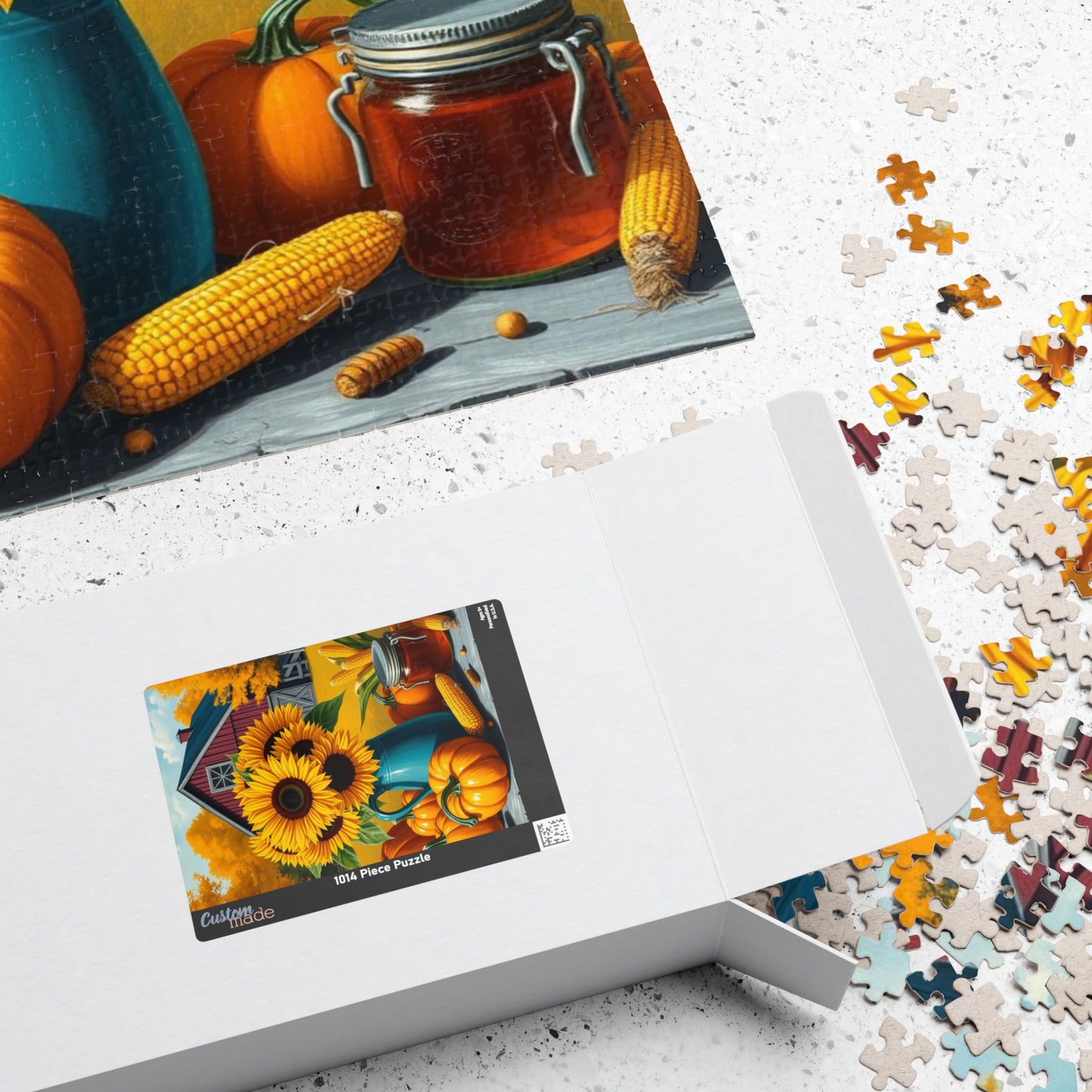 Golden Harvest Glow Sunflower Jigsaw Puzzle, Country Farm Scene for Adults and Families, Autumn Activity, Gift for Puzzle Lovers Puzzle The Puzzle Chest