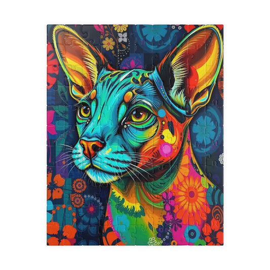 Colorful Cat Jigsaw Puzzle for Adults, 110/252/520/1014 Piece Fun Animal Home Entertainment Family Game Night, Thoughtful Gift for Cat Lover 110 pcs (Vertical) Puzzle The Puzzle Chest