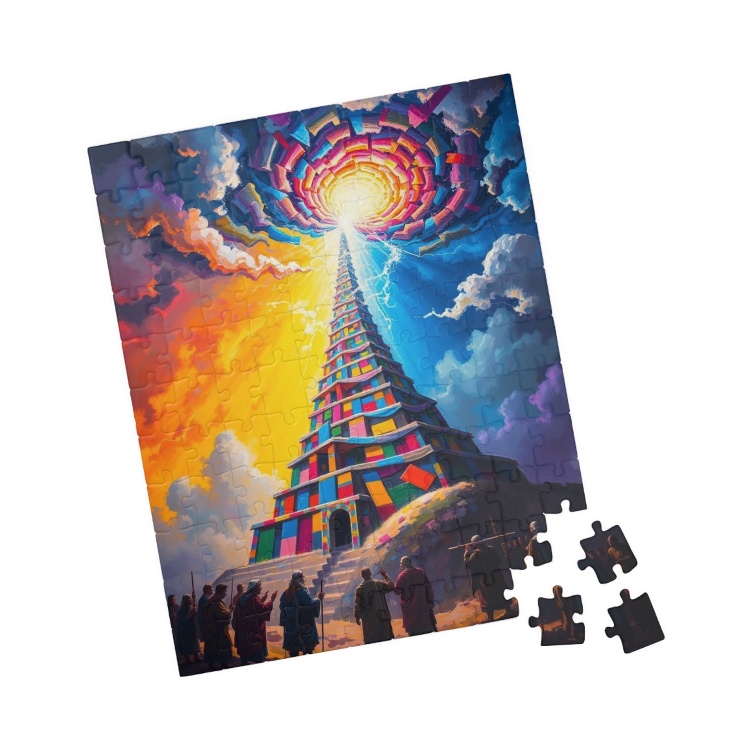 Tower of Babel Jigsaw Puzzle, Christian Bible Art, Educational Game, Family Bonding Entertainment, Religious Gift for Friends, Cognitive Fun Puzzle The Puzzle Chest