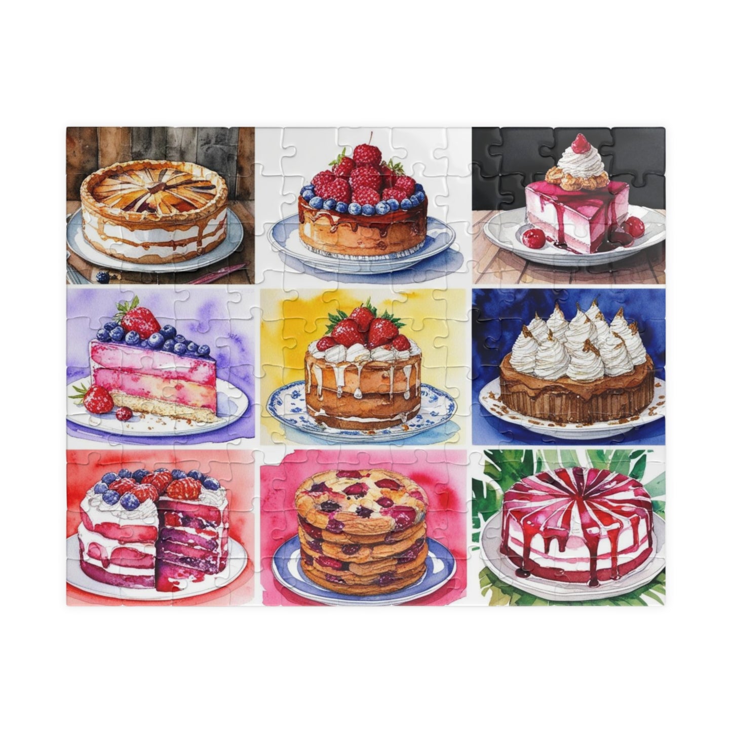 Dessert Jigsaw Puzzle for Adults - Foodie Collage, Holiday Birthday Gift for Friends, Mindful Brain Teaser, Fun Family Game Night 110 pcs (Horizontal) Puzzle The Puzzle Chest