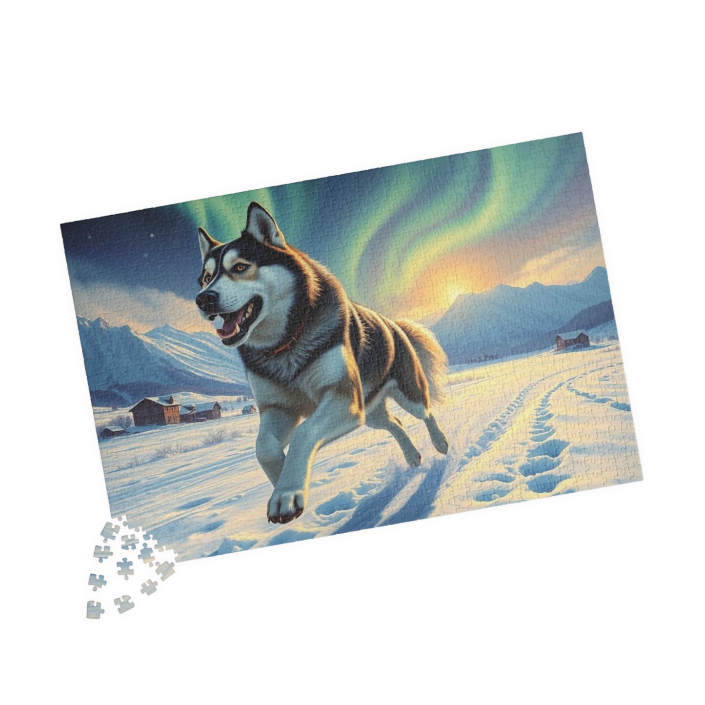 Siberian Husky Jigsaw Puzzle, Stunning Dog Artwork, Friend Gift for Animal Lover, Family Game Night, Home Entertainment Cozy Winter Activity Puzzle The Puzzle Chest