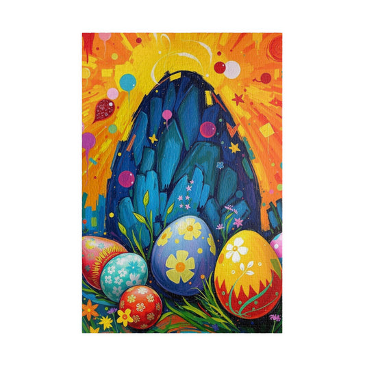 Vibrant Easter Egg Puzzle, Spring Jigsaw Game for Adults, Fun Family Activity, Puzzle Lover Holiday Birthday Gift for Friends, Easter Celebration 1014 pcs (Vertical) Puzzle The Puzzle Chest