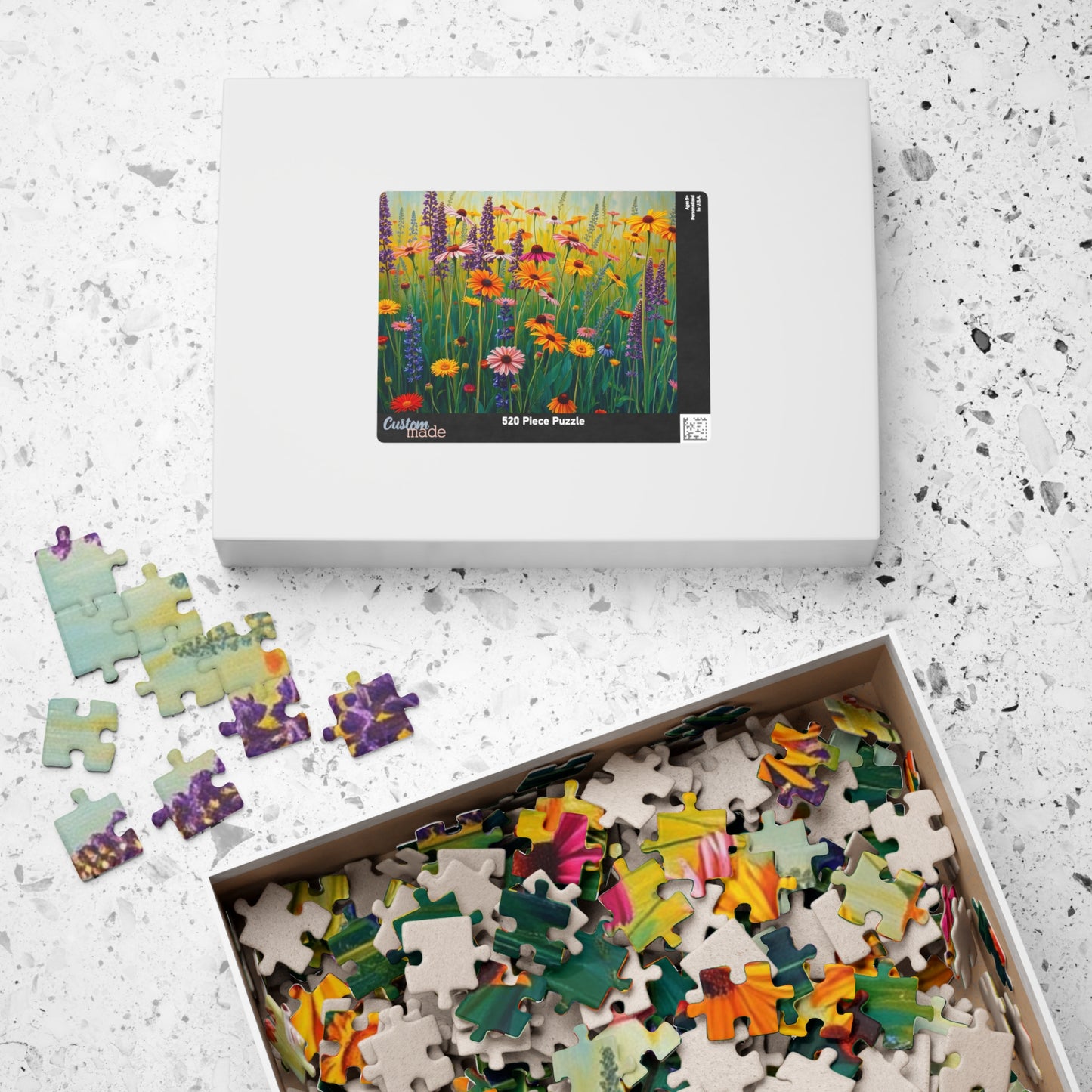 Colorful Floral Puzzle | Fun Family Activity, Gift for Nature Lover and Puzzle Enthusiast, Mindful Rainy-Day Entertainment Puzzle The Puzzle Chest