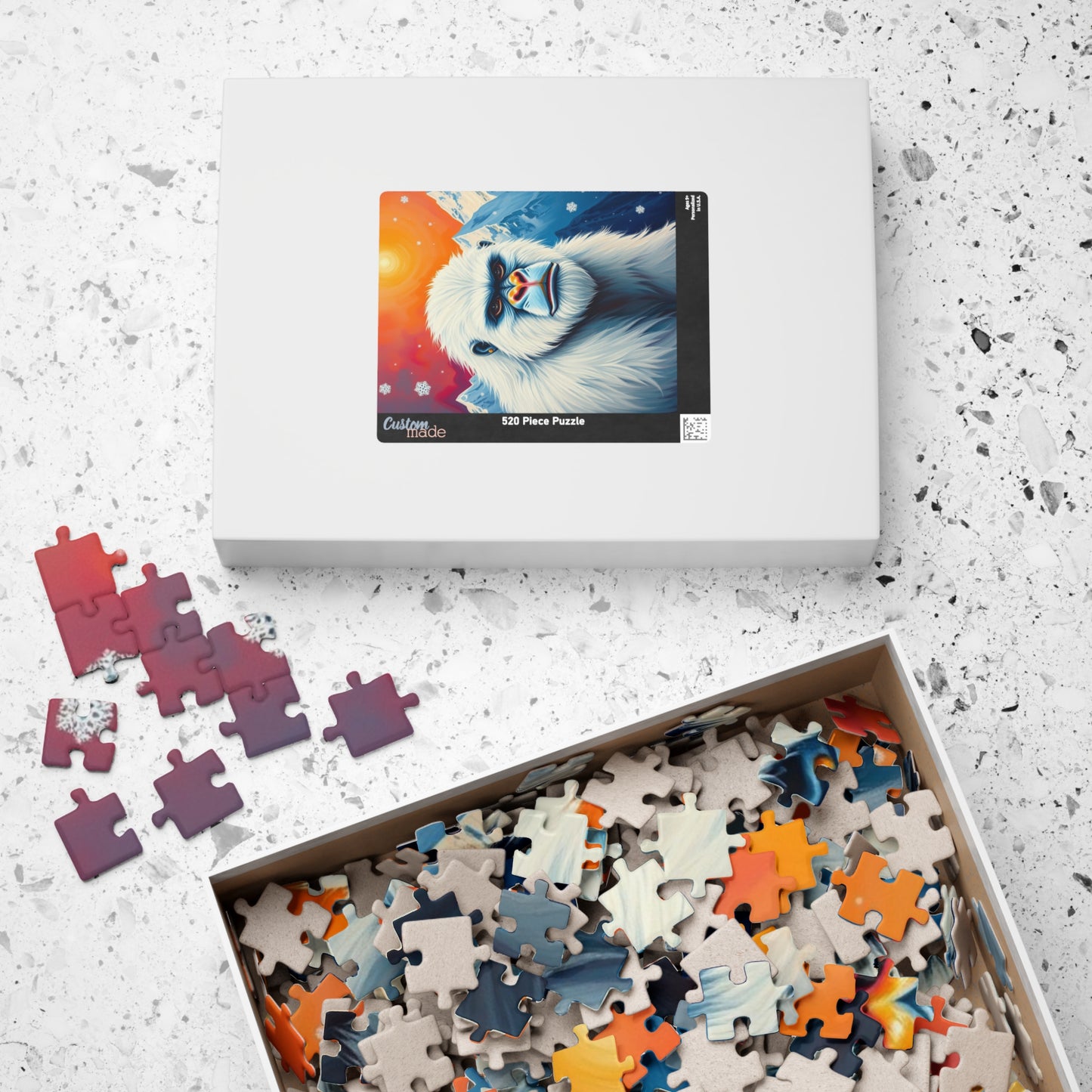 Majestic Yeti Himalayan Puzzle, Mythical Creature Jigsaw for Cryptid Fans, Legendary Bigfoot Mountain Beast in a Scenic Winter Landscape Puzzle The Puzzle Chest