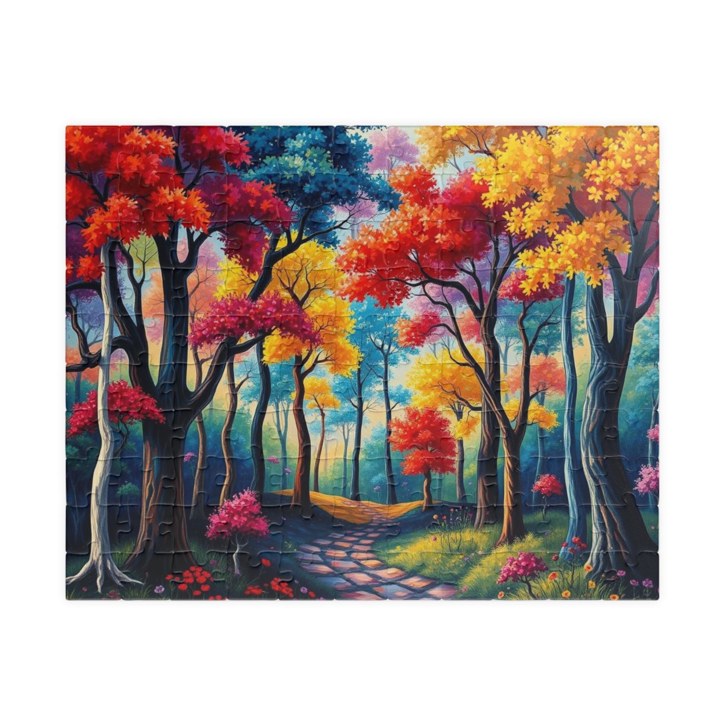 Autumn Woodland Puzzle - Landscape Jigsaw Game, Tranquil Fall Scenery, Family Game Night Gift for Nature Lover, Cozy Mindful Indoor Activity 110 pcs (Horizontal) Puzzle The Puzzle Chest