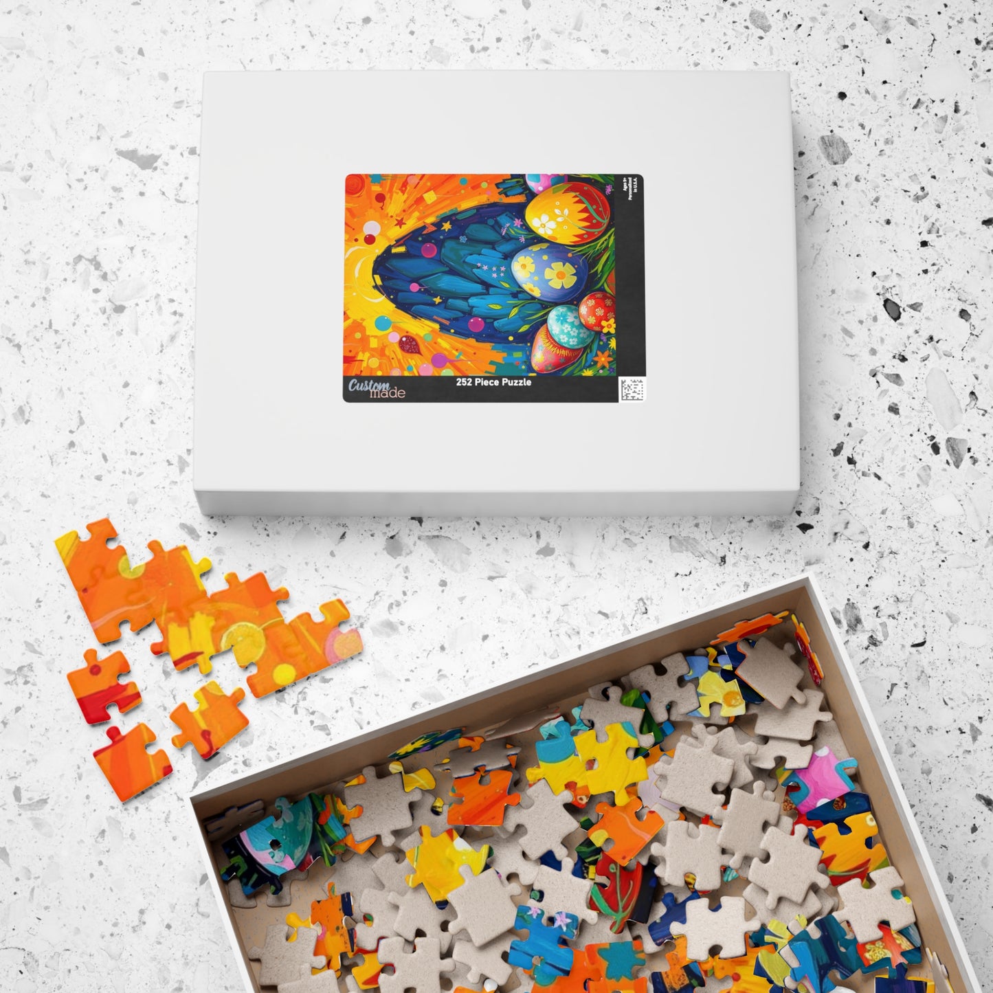 Vibrant Easter Egg Puzzle, Spring Jigsaw Game for Adults, Fun Family Activity, Puzzle Lover Holiday Birthday Gift for Friends, Easter Celebration Puzzle The Puzzle Chest