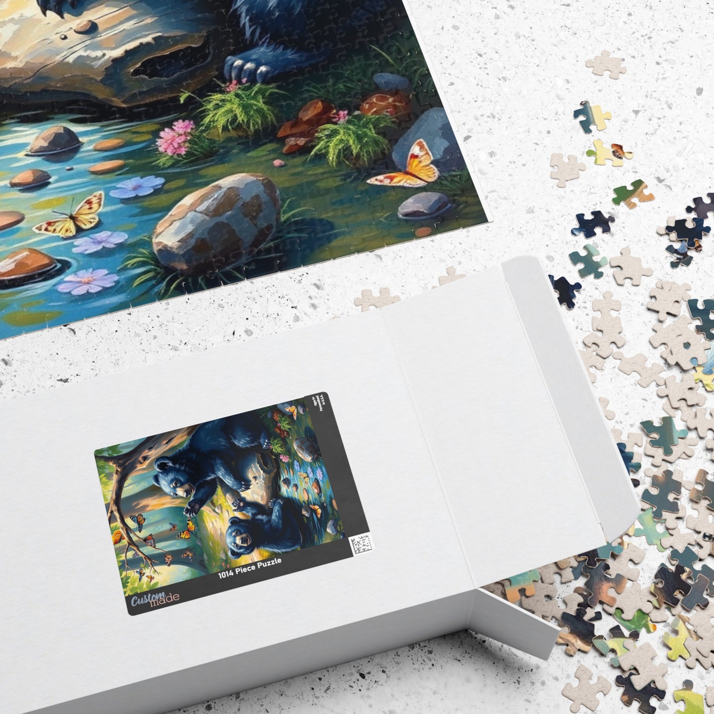 Nature-Inspired Bear Puzzle, Fun Family Activity, Animal Wildlife Themed Gift, Jigsaw Fun, Mindful Moments Puzzle The Puzzle Chest