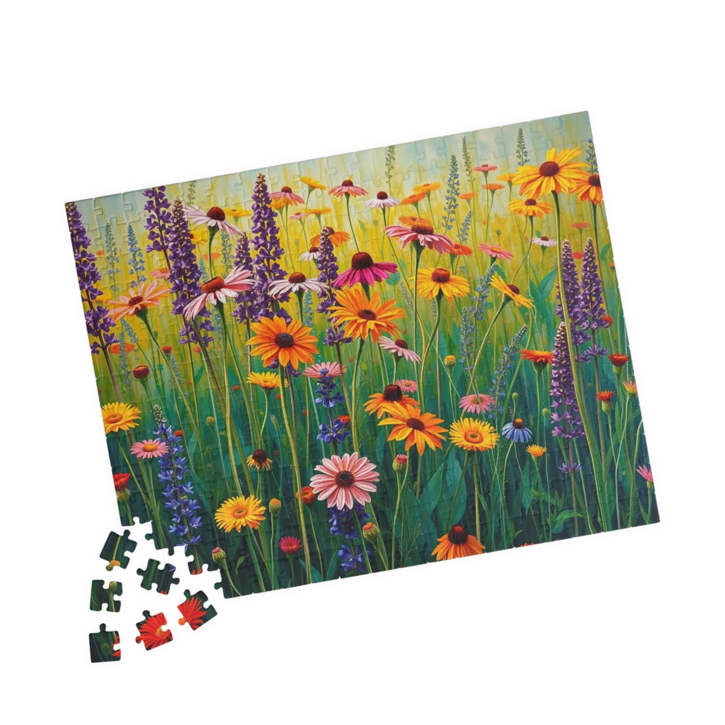 Colorful Floral Puzzle | Fun Family Activity, Gift for Nature Lover and Puzzle Enthusiast, Mindful Rainy-Day Entertainment Puzzle The Puzzle Chest
