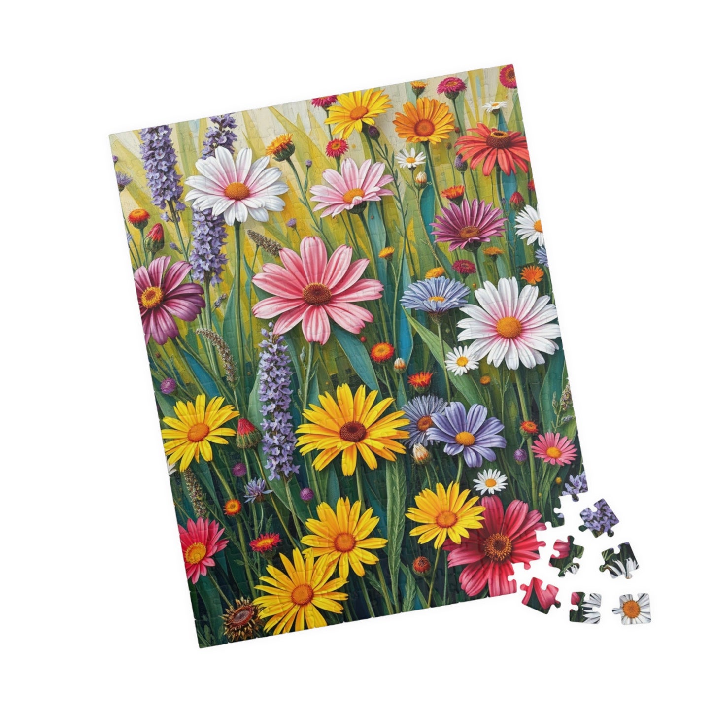 Floral Puzzle, Colorful Flower Jigsaw, Nature-Themed Family Game Puzzle The Puzzle Chest