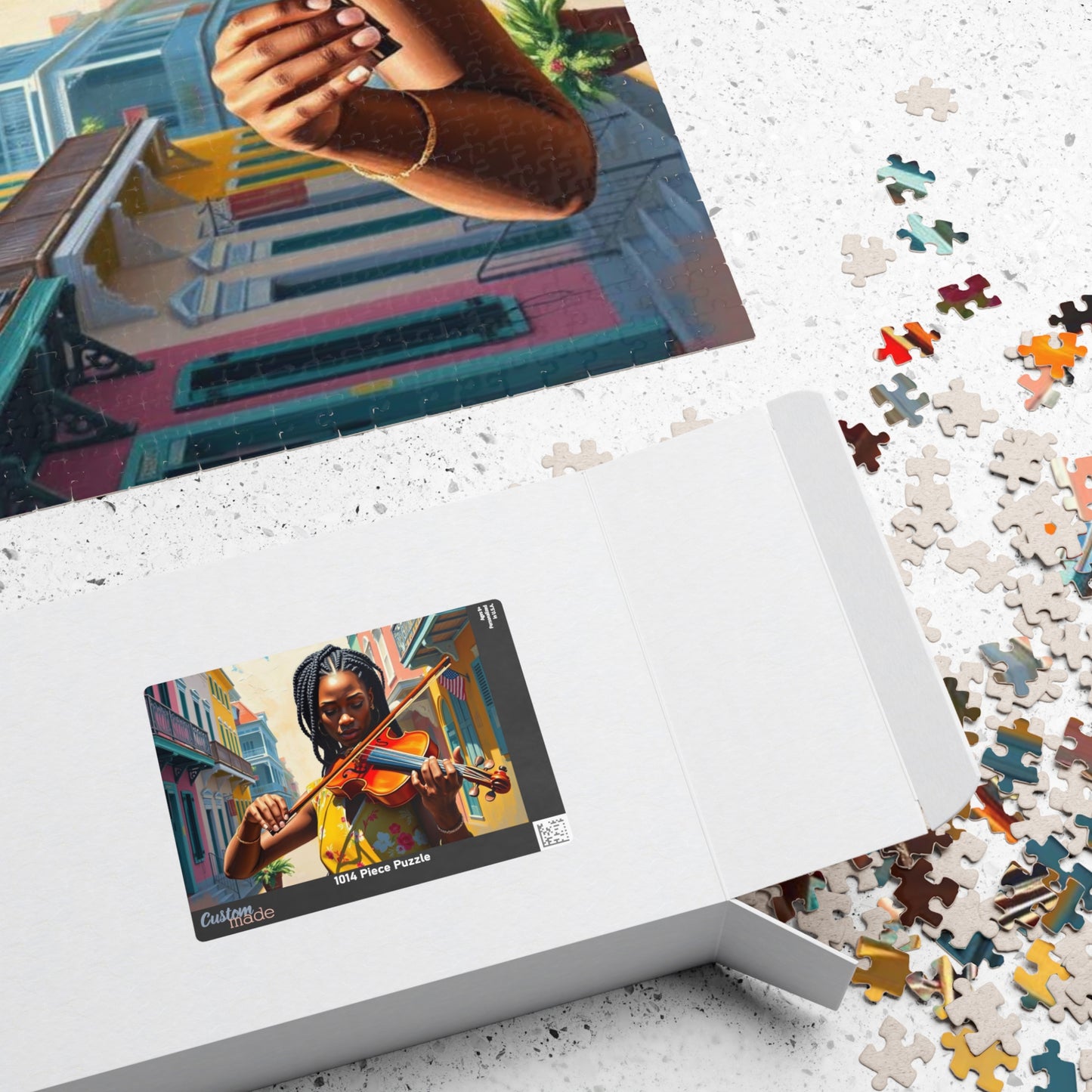 Colorful Violinist Puzzle - Black Woman Art Jigsaw Game, Holiday Birthday Gift for Music Lover Art Enthusiast, Mindful Family Fun Activity Puzzle The Puzzle Chest