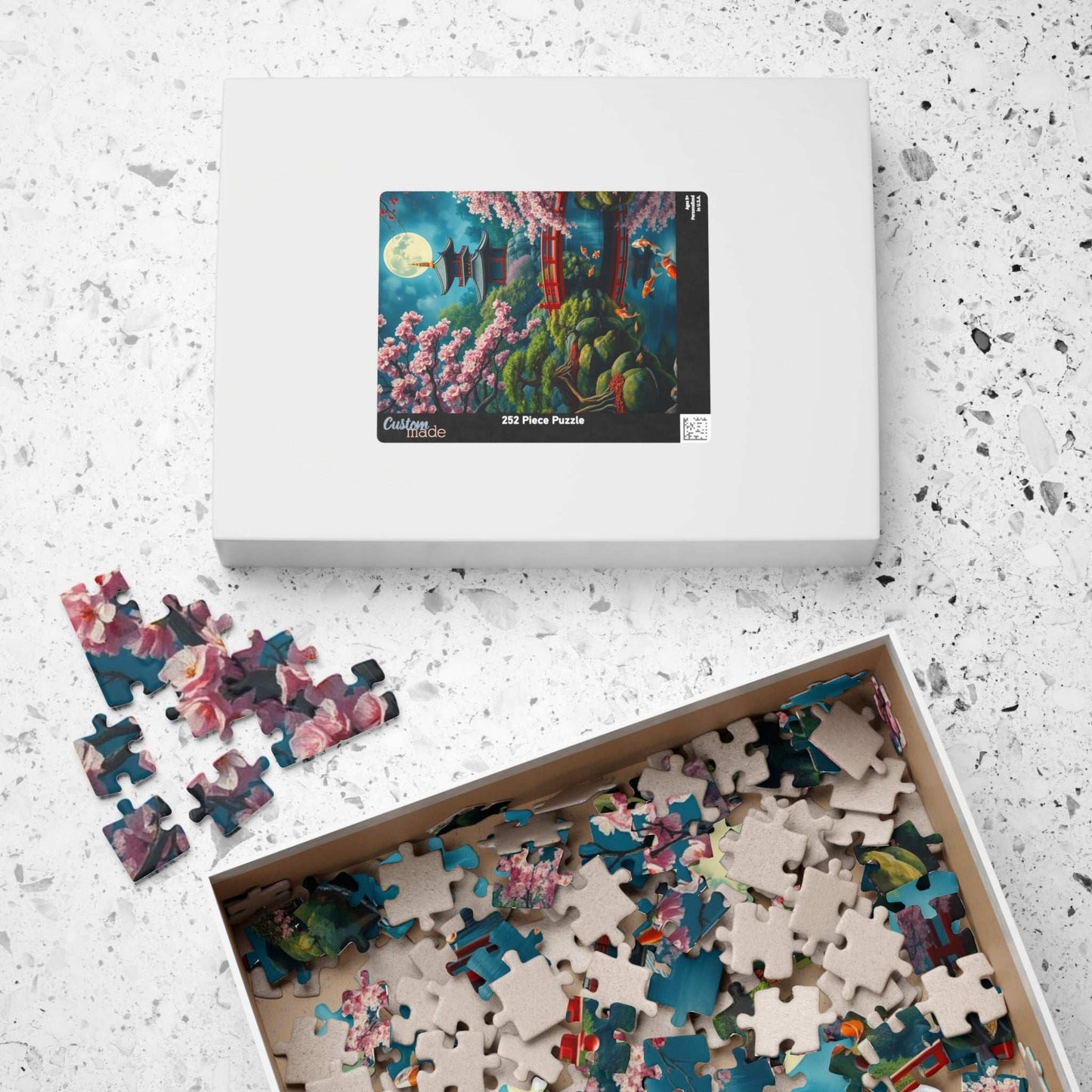 Scenic Koi Pond Puzzle, Relaxing Nature Art, Landscape Game Great for Family Time, Gifts for Puzzle Lovers, 110-1014 Piece Options Puzzle The Puzzle Chest