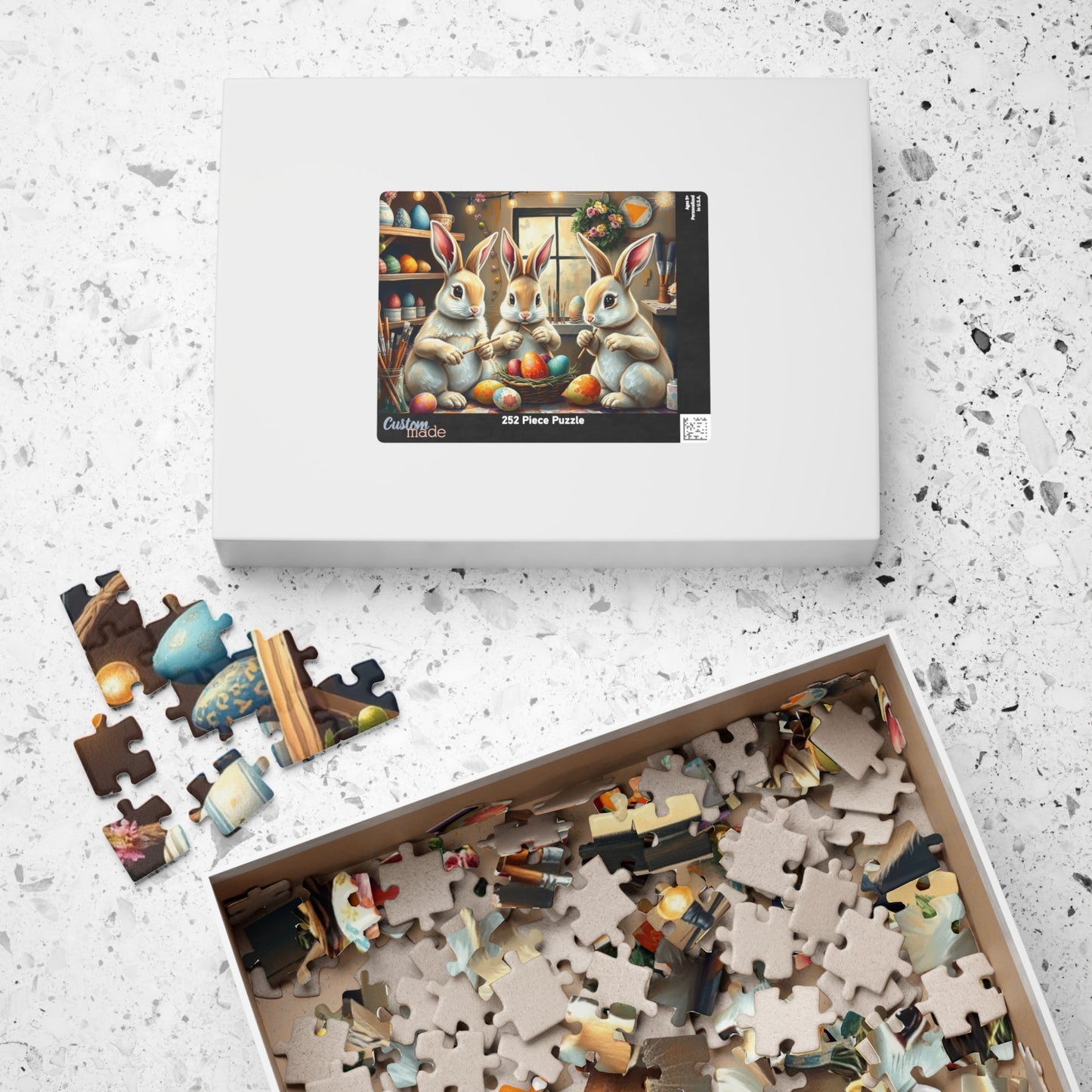 Whimsical Easter Bunny Puzzle, Family Fun Jigsaw Game, Spring Home Entertainment, Holiday Activity, Mindfulness Gift for Friends Puzzle The Puzzle Chest