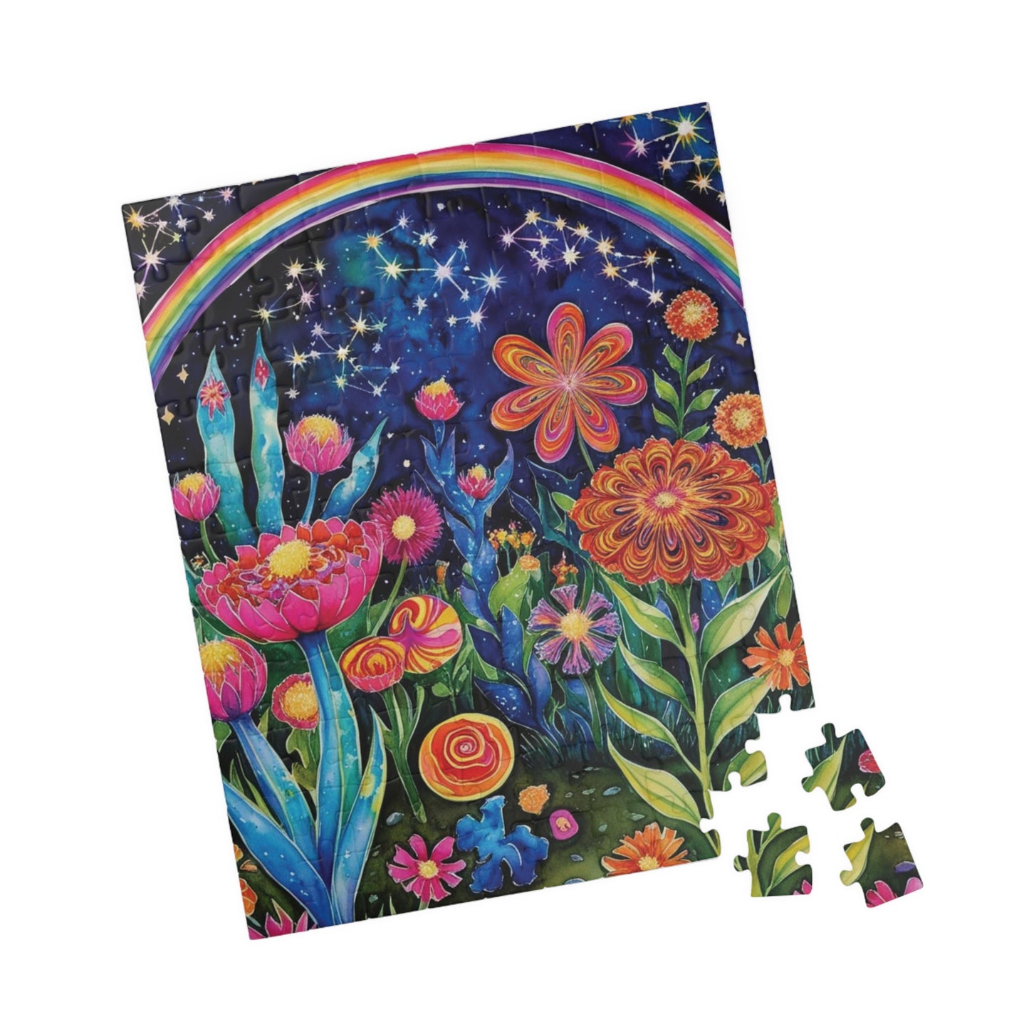 Trippy Puzzle, Glow in the Dark Garden, Otherworldly Hues Jigsaw Puzzle Game for Adults, Mind-Bending Design for Puzzle Lover, Enthusiasts Puzzle The Puzzle Chest