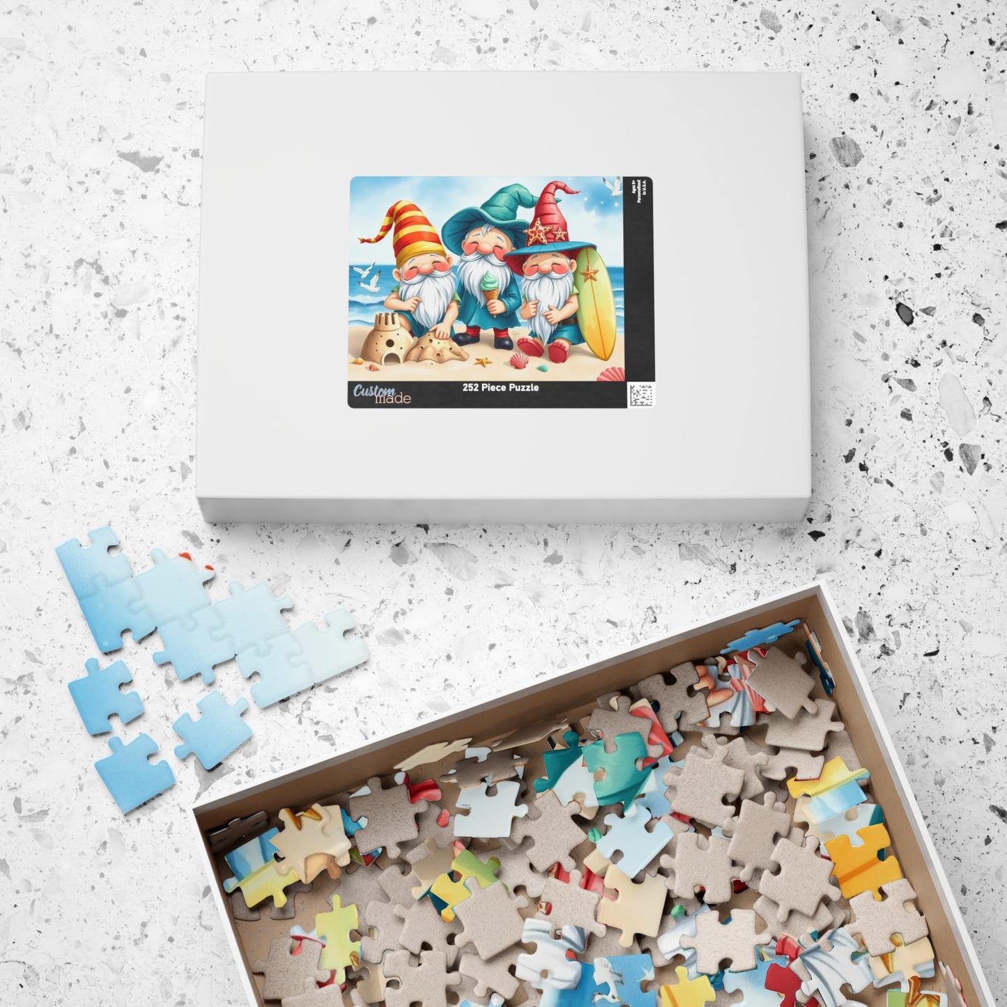 Vacation Beach Gnomes Puzzle - Summer Themed Jigsaw Game Puzzle The Puzzle Chest