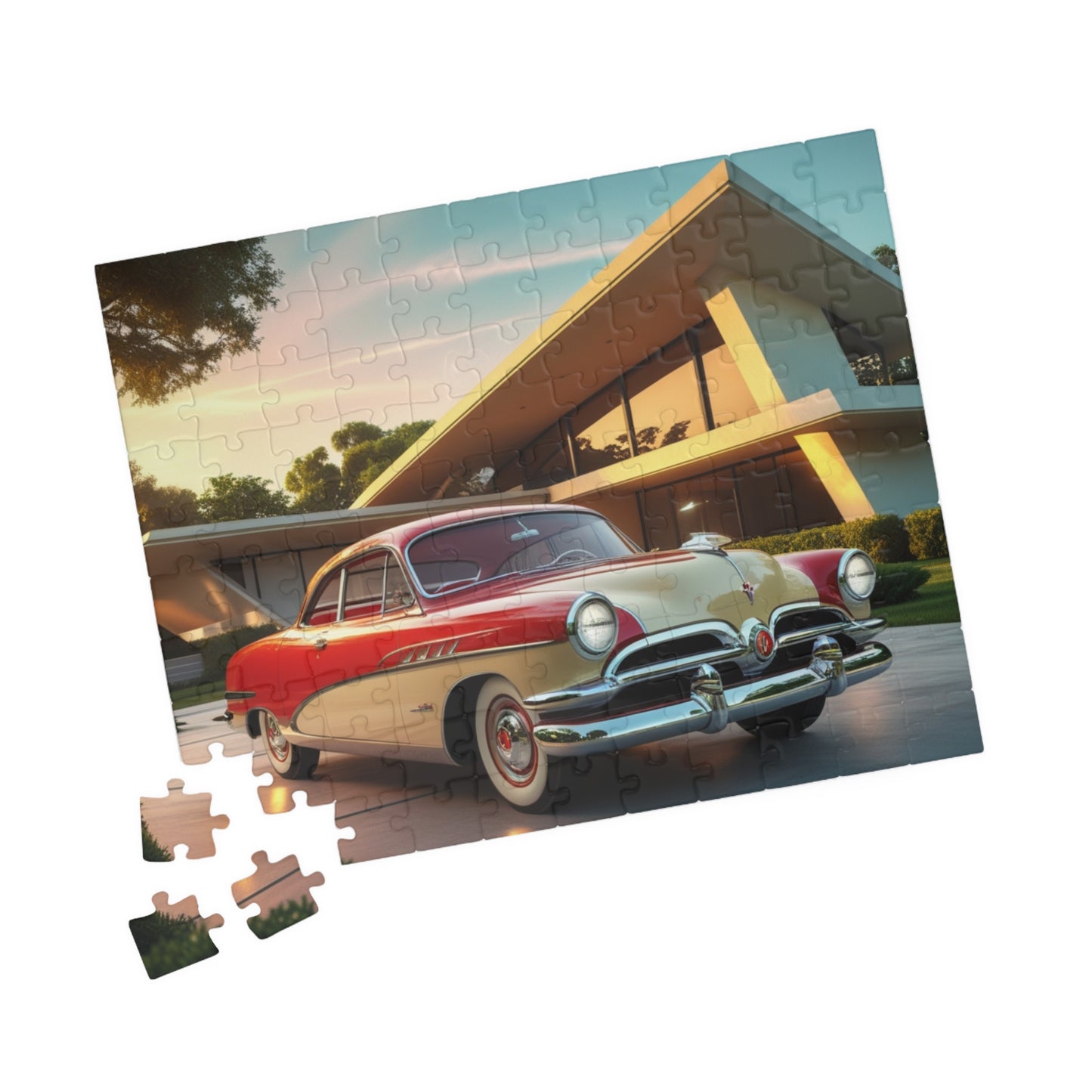 Vintage Car Jigsaw Puzzle, 1953 Manhattan, Classic Automobile Art Puzzle The Puzzle Chest