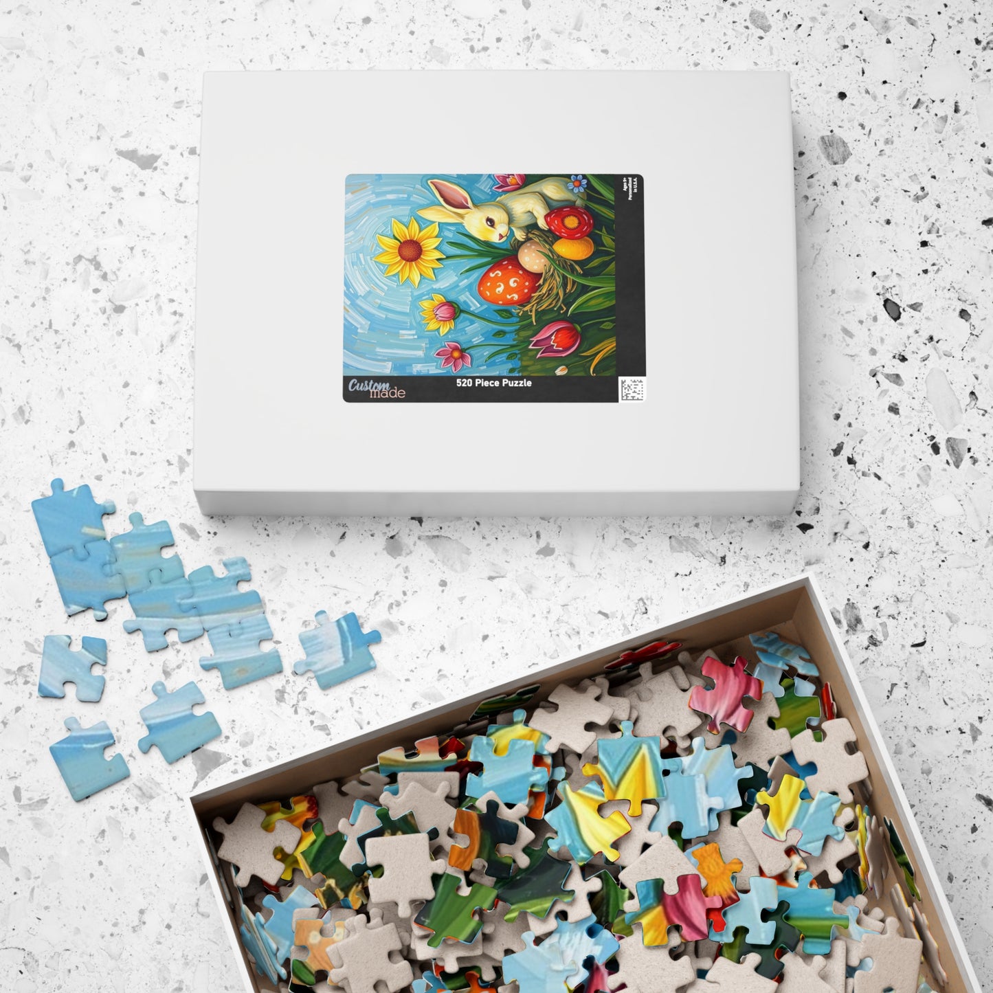 Easter Bunny and Flowers Puzzle | Springtime Jigsaw Game, | 110-1014 Piece Puzzles for Adults, Family, Friends, Gifts, Celebrations Puzzle The Puzzle Chest