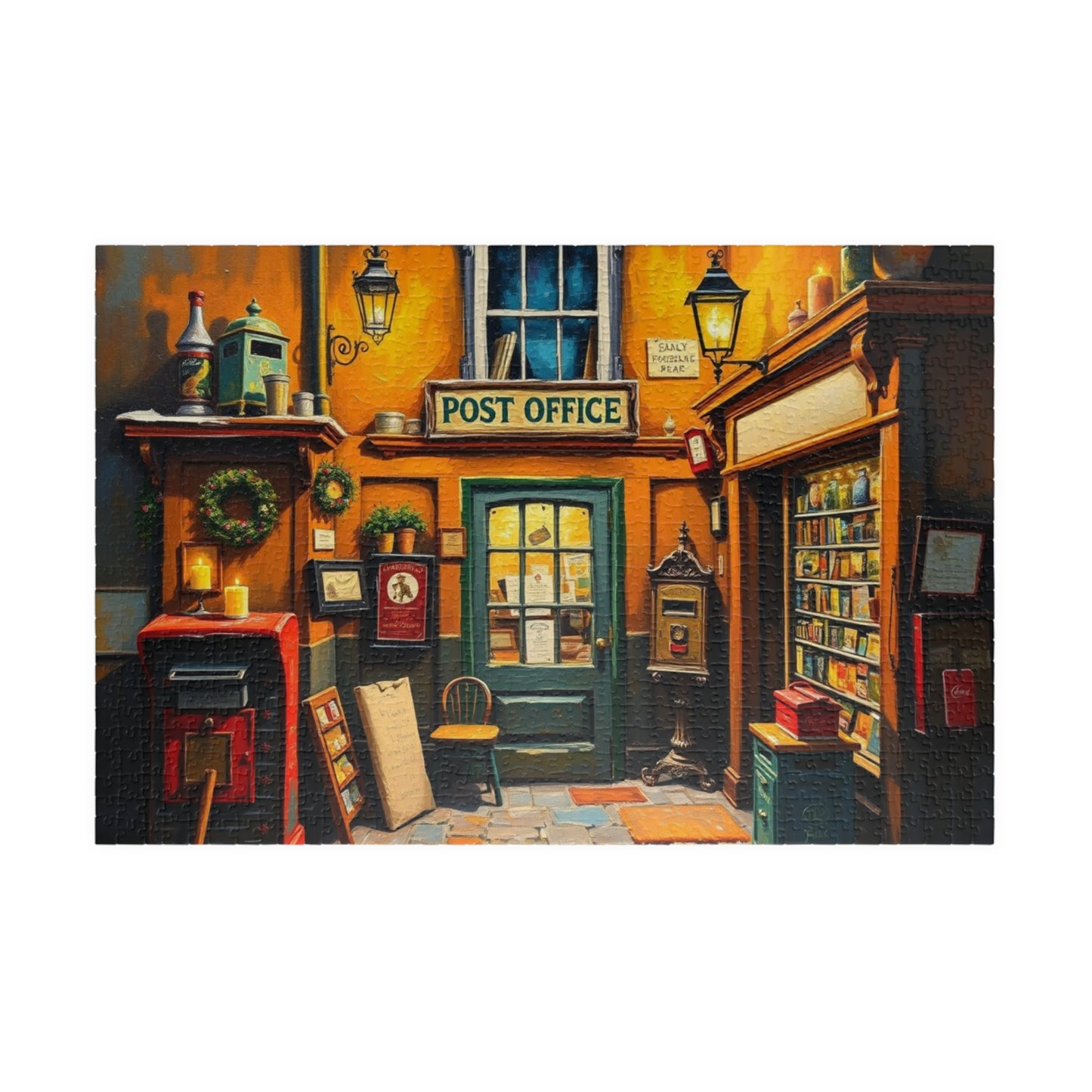 Jigsaw Puzzle, Vintage Post Office Scene, 252 Piece Puzzle, Nostalgic Jigsaw, Charming Post Office Puzzle, Retro Puzzle, Relaxing Puzzle 1014 pcs (Horizontal) Puzzle The Puzzle Chest