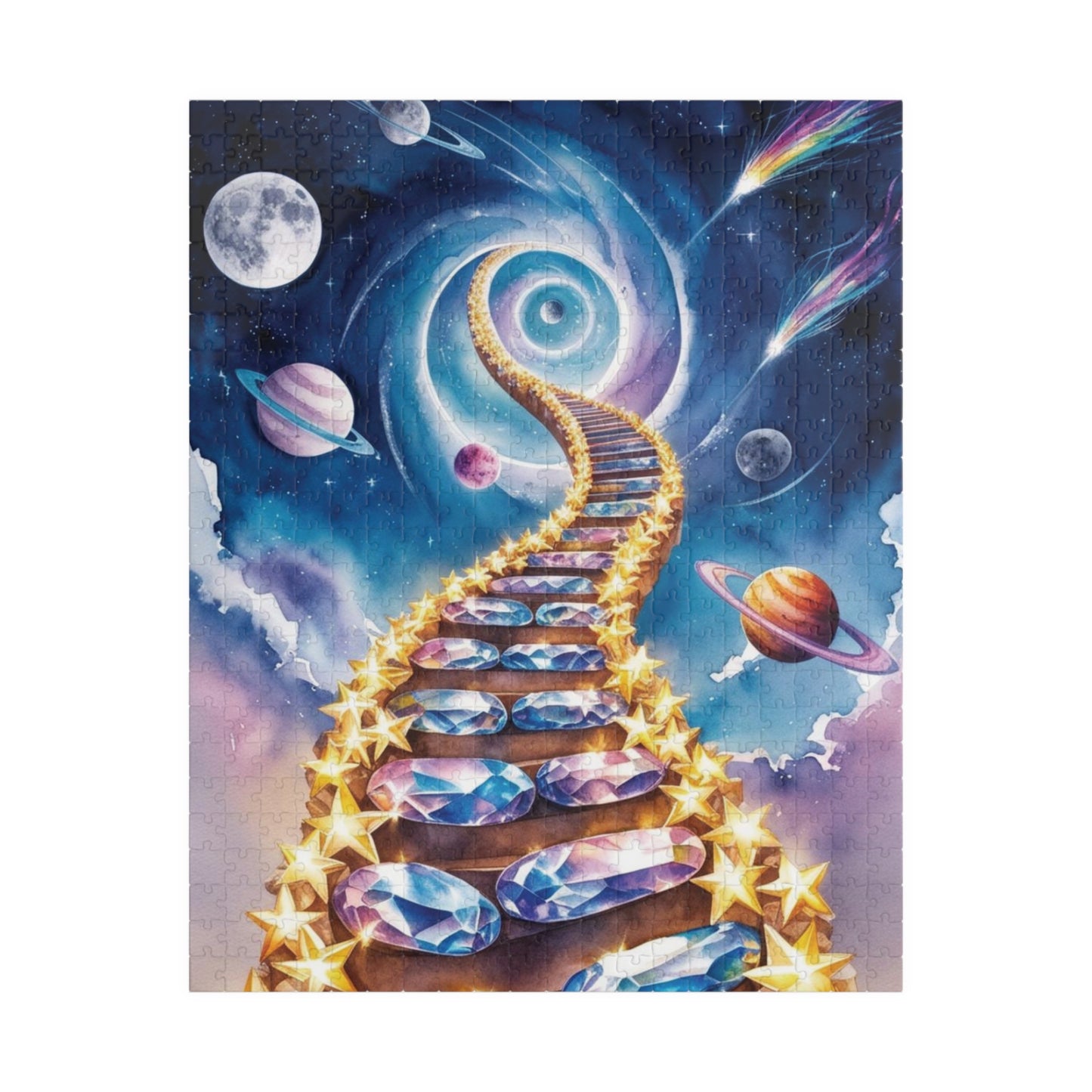 Trippy Space Jigsaw Puzzle, Celestial Stairway Starry Sky 252 520 1014 Pieces, Galaxy Puzzle, Mind-bending Gifted Puzzle Dreamscape 520 pcs (Vertical) Puzzle The Puzzle Chest