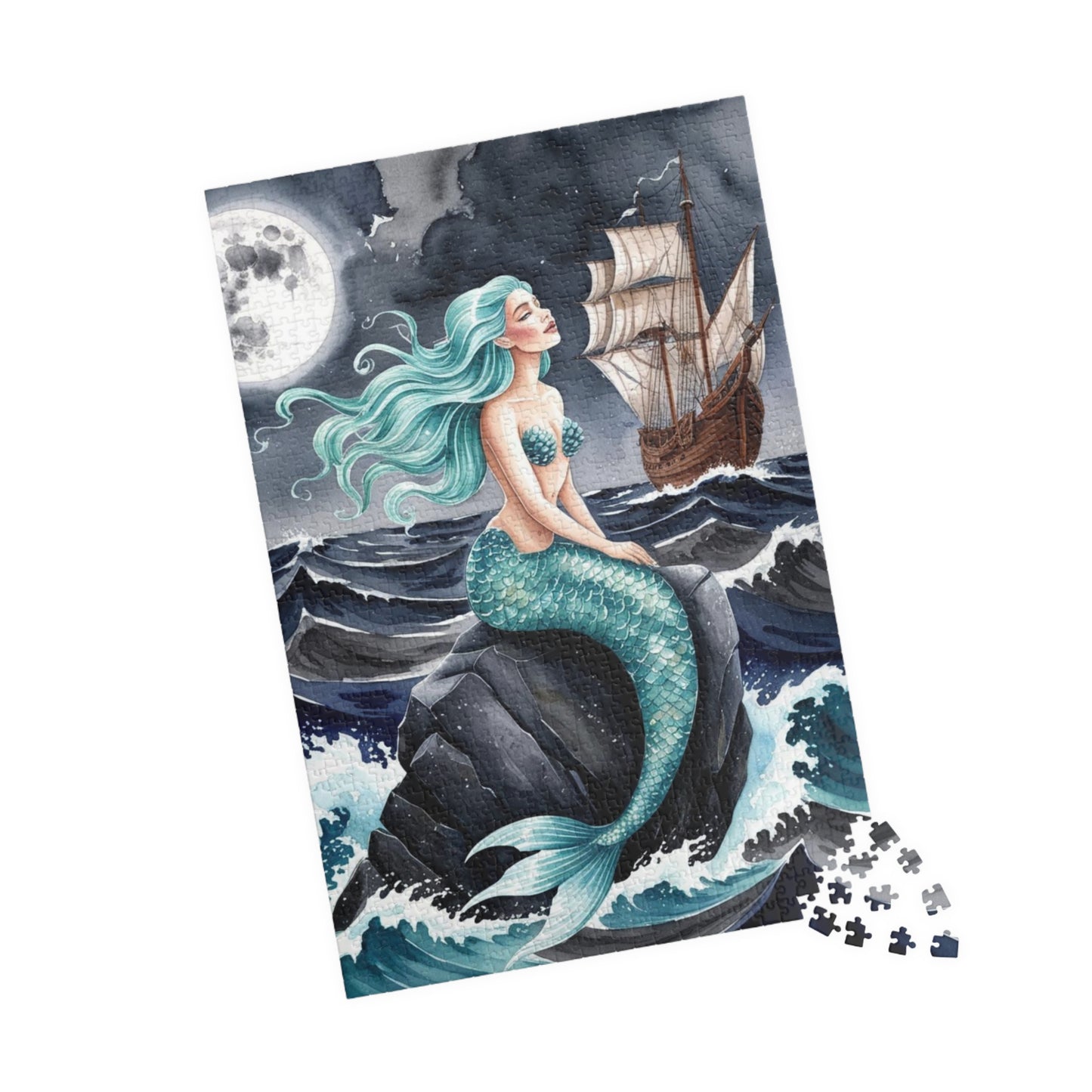 Siren Jigsaw Puzzle, Ocean Themed Mythical Creature, Sea Maiden Puzzle, Game for Fun Family Activity, Bonding and Entertainment, Hobby Puzzle The Puzzle Chest