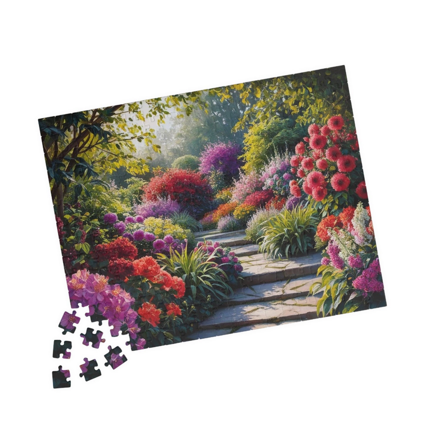 Floral Garden Puzzle - 110, 252, 520, 1014-piece, Flower Adult Jigsaw Game, Nature Theme Family Time Activity or Solo Puzzle Lover Gift Idea Puzzle The Puzzle Chest