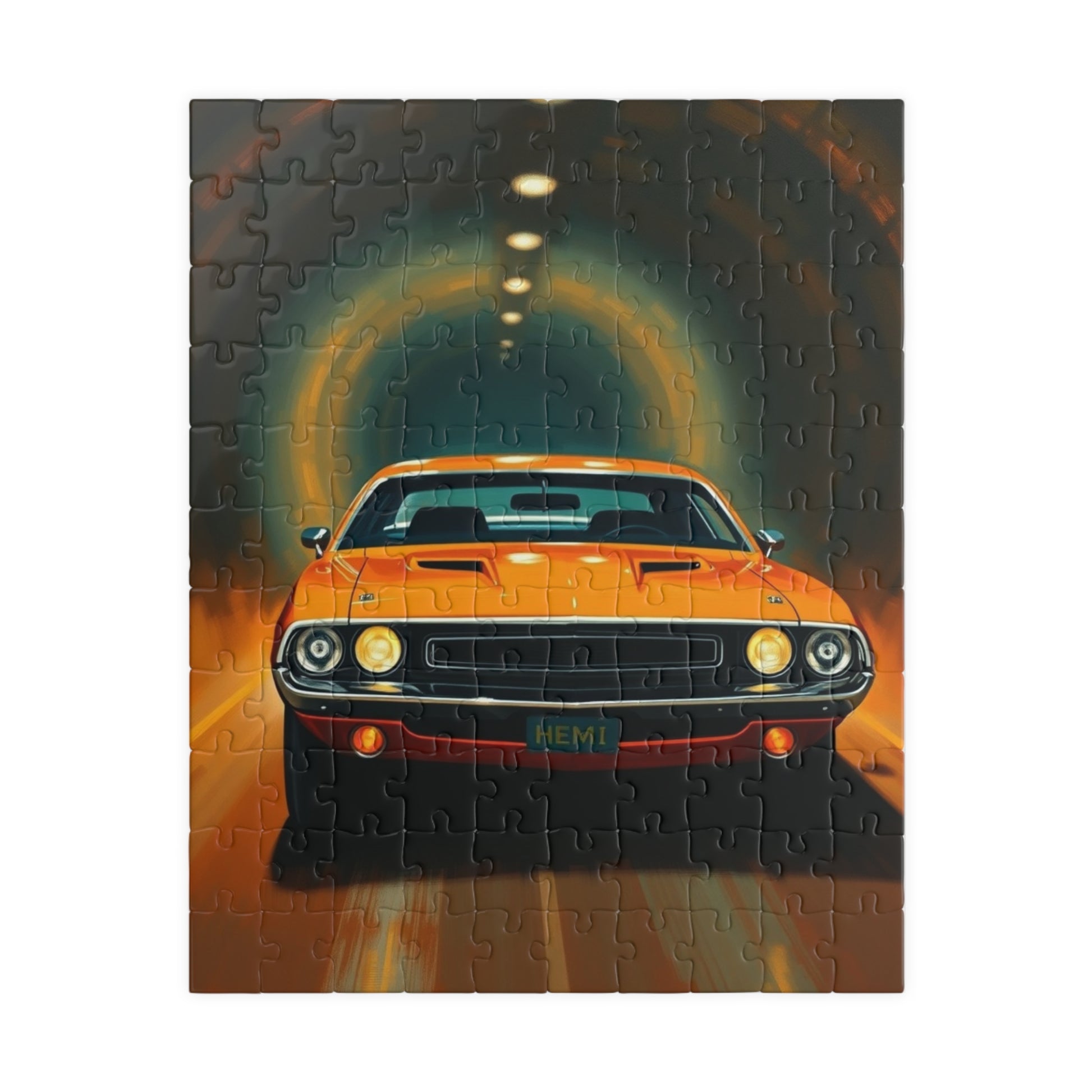 Classic Muscle Car Puzzle - Retro 1971 Challenger R/T, Vintage Car Lover Puzzle The Puzzle Chest