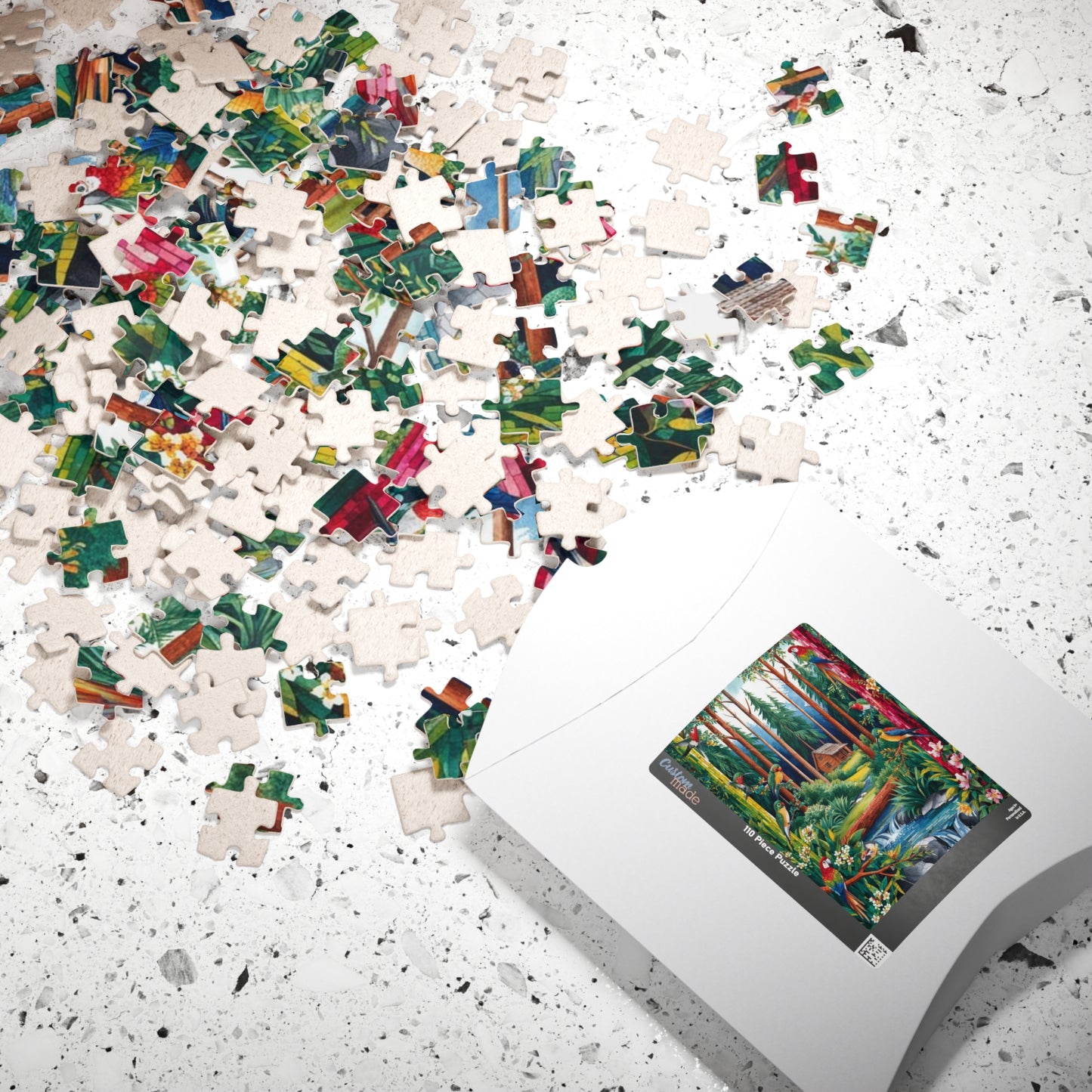 Forest Retreat Mosaic Puzzle - 110-1014 Piece, Tree Birds Cabin Stream Jigsaw Game, Nature Lovers Gift, Relaxing Mindfulness Family Activity Puzzle The Puzzle Chest