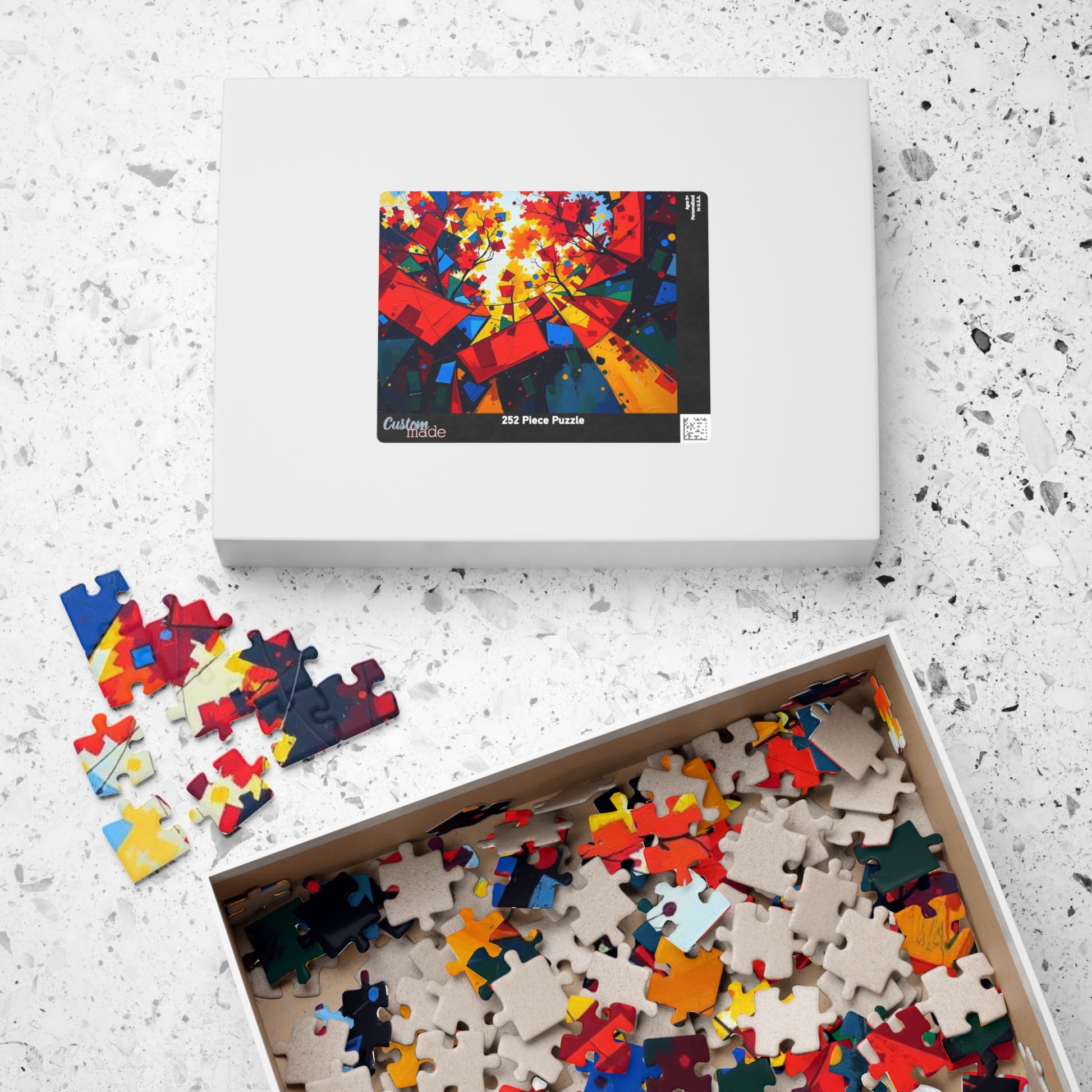 Vibrant Abstract Puzzle, Colorful Jigsaw for Family Game Night Puzzle The Puzzle Chest