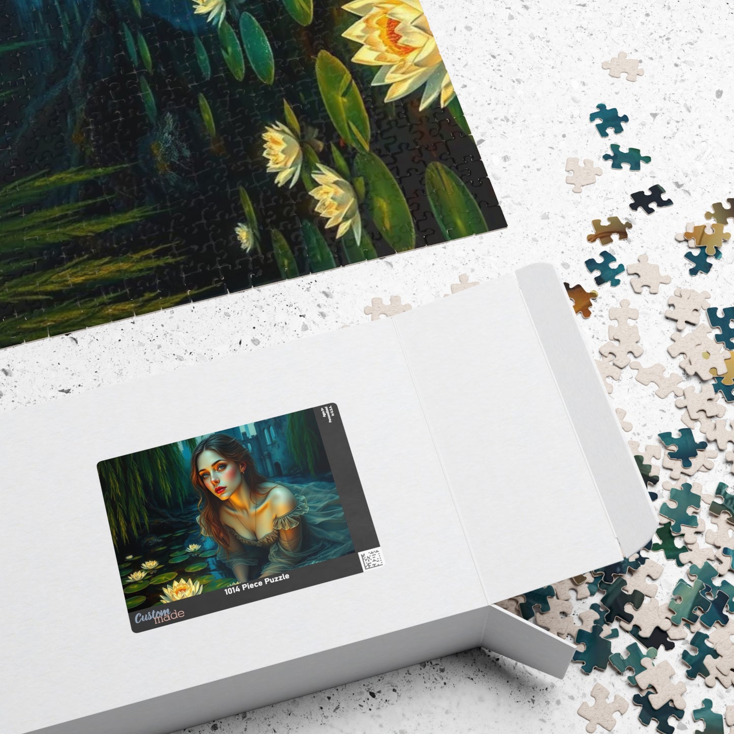 Ophelia's Lament Jigsaw Puzzle - Lotus Flower, Gothic Puzzle, Dark Fantasy Puzzle Art Gift for Friend, Mindfulness Activity Puzzle The Puzzle Chest