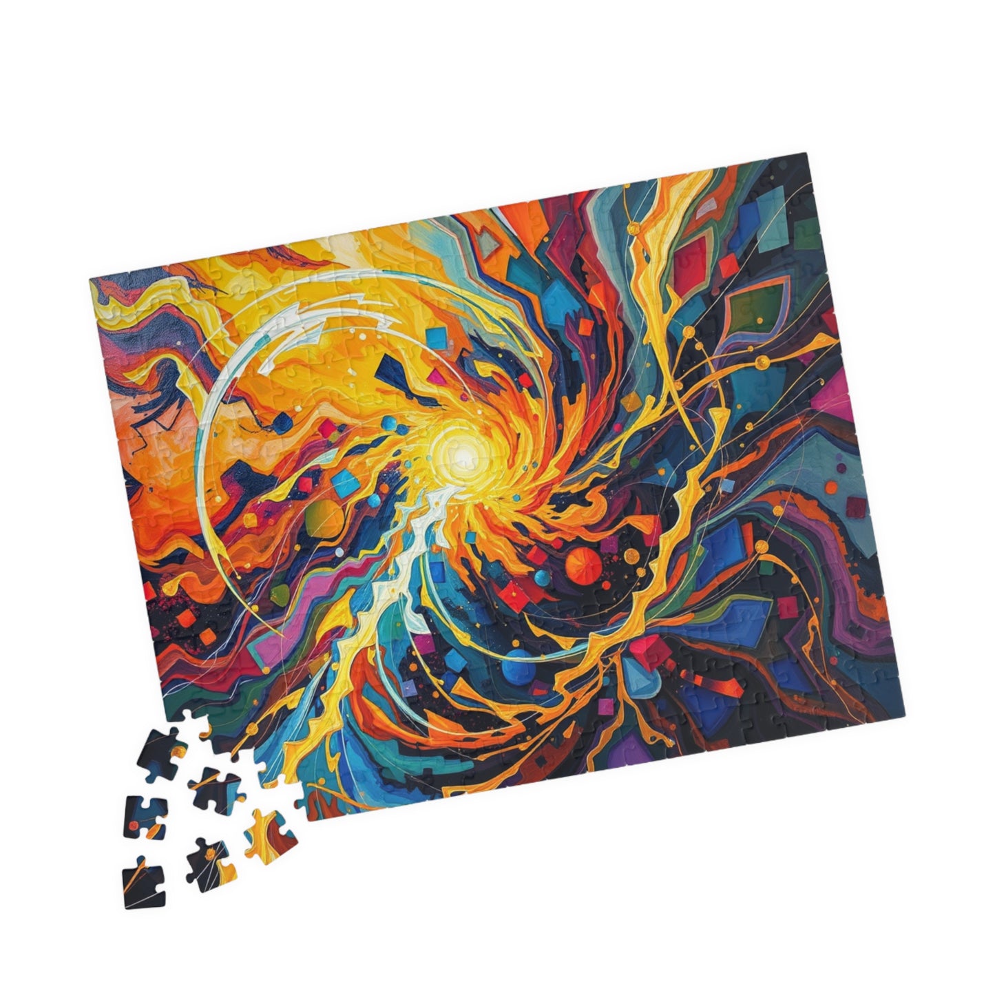 Colorful Galaxy Spiral Puzzle | Abstract Jigsaw Game Puzzle for Adults, Family Activity or Solo Fun, Unique Gift, Brain Teaser, Mindfulness Puzzle The Puzzle Chest