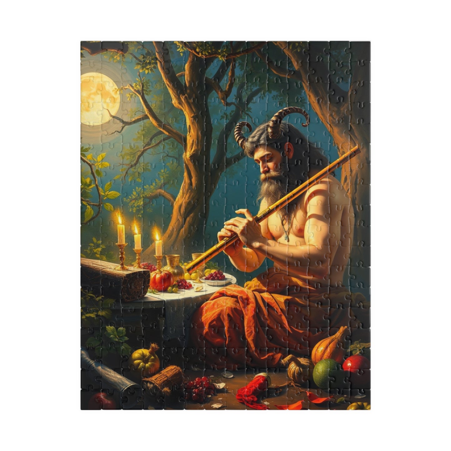 Satyr Feast Artistic Puzzle - Fantasy Mythical Creature Design for Soulful Relaxation, Meditation Gift for Puzzle Lovers, Family Game Night 252 pcs (Vertical) Puzzle The Puzzle Chest