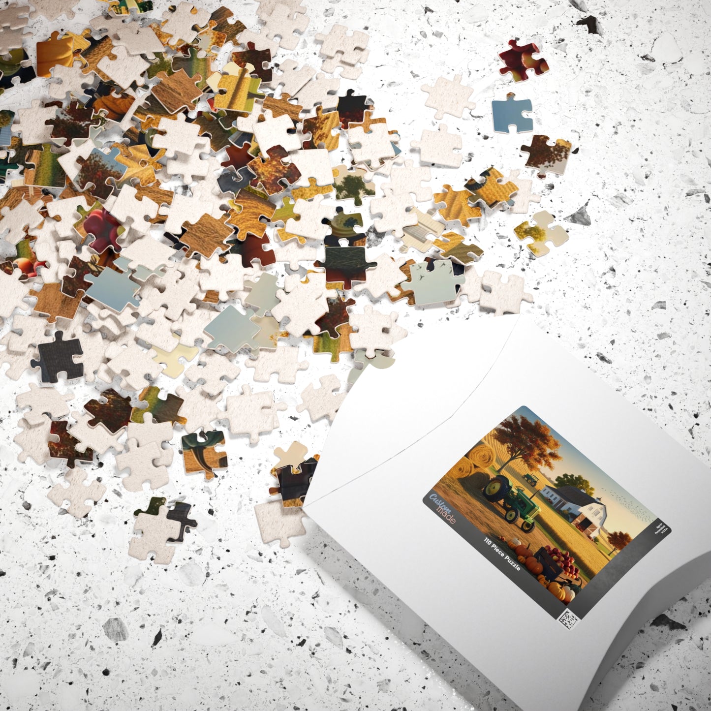 Fall Farm Scene Puzzle - 110-1014 Pieces Landscape Jigsaw Game, Gift for Autumn Lovers, Perfect for Family Game Night, Agricultural Art Puzzle The Puzzle Chest