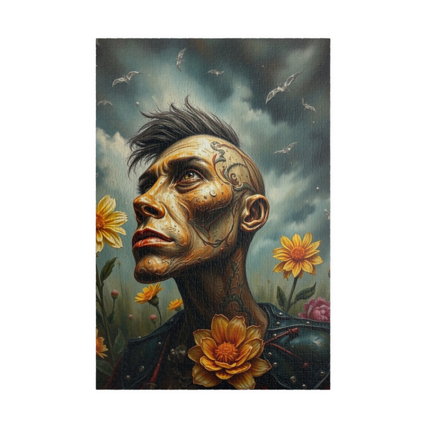 Steampunk Artistic Puzzle - Tattooed Man Design, 110-1014 pieces, Unique Gift, Home Decor, Mindful Activity, Creative Challenge 1014 pcs (Vertical) Puzzle The Puzzle Chest