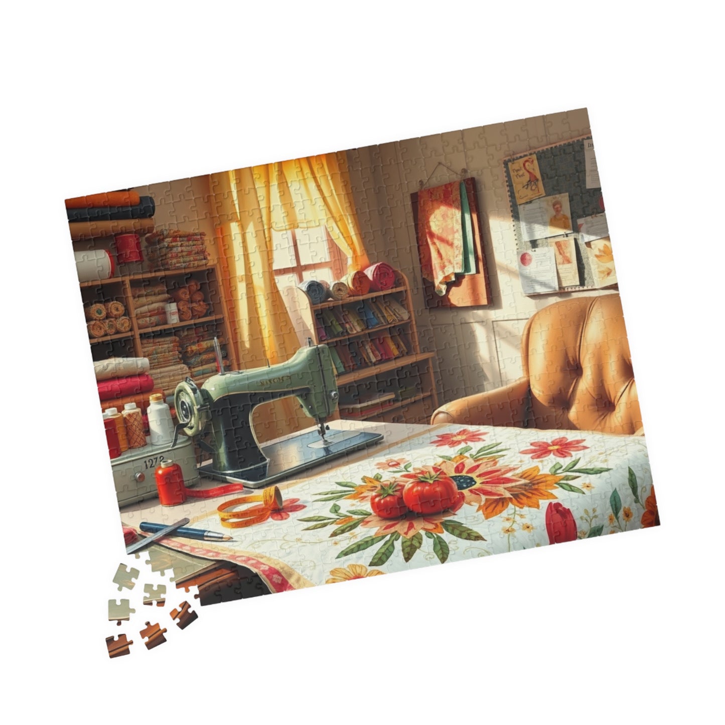 Charming Sewing Studio Jigsaw Puzzle, Craft Room Crafting Essentials, Relaxing Hobby Activity, Mindfulness Gift, Stay at Home Entertainment Puzzle The Puzzle Chest