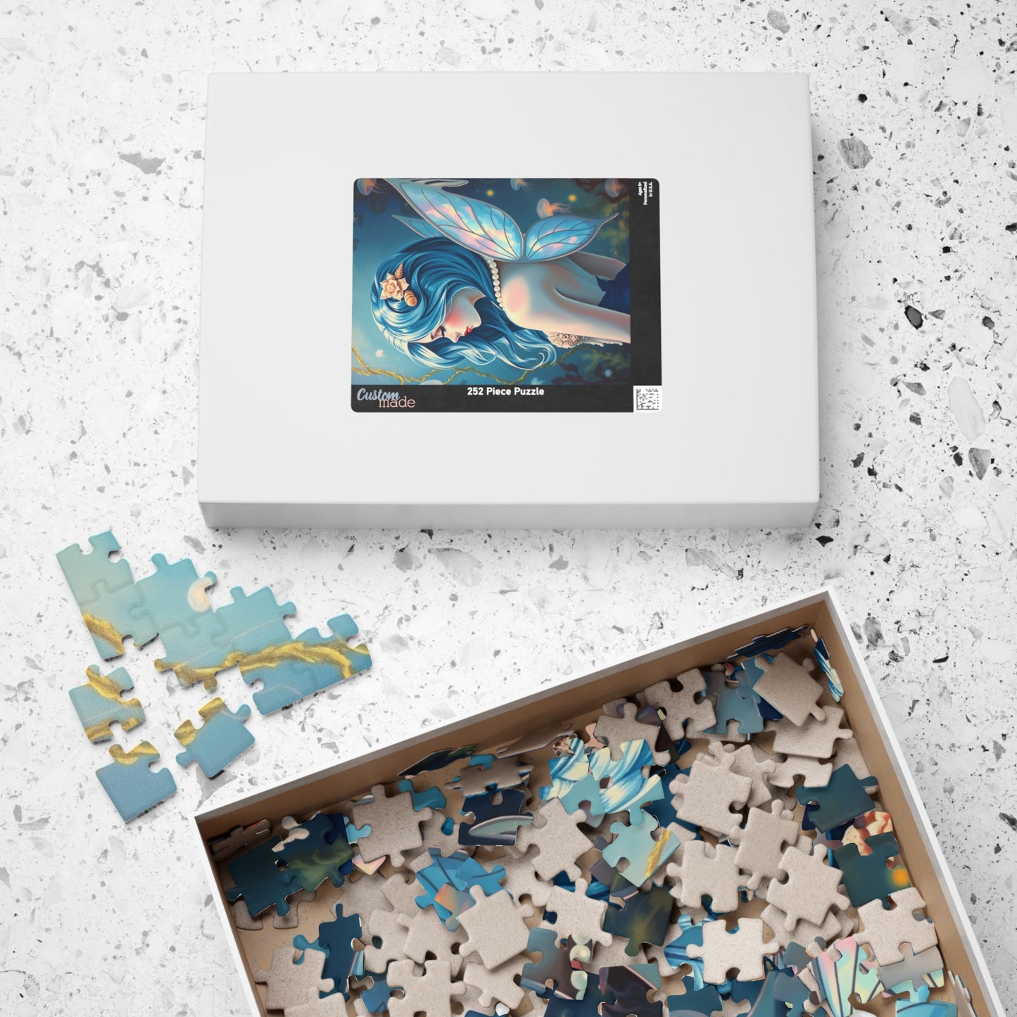Ocean Whisperer Fairy Puzzle, 110 252 520 1014-piece Mythical Creature Jigsaw Game, Gift for Fairy Tale Lovers, Family Fun, Cozy Night In Puzzle The Puzzle Chest