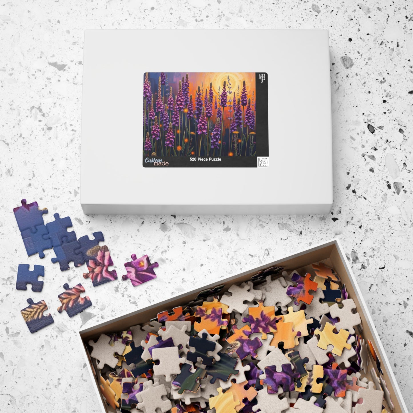 Floral Sunrise Puzzle - Mindful Jigsaw Fun for Garden Lover, Family Game Night or Solo Entertainment, Cozy Evening, Nature Enthusiast Gift Puzzle The Puzzle Chest